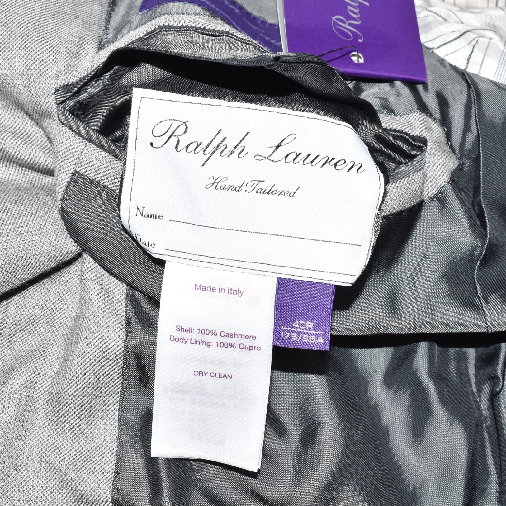Grey Light Checked Cashmere Blazer (EU 50)