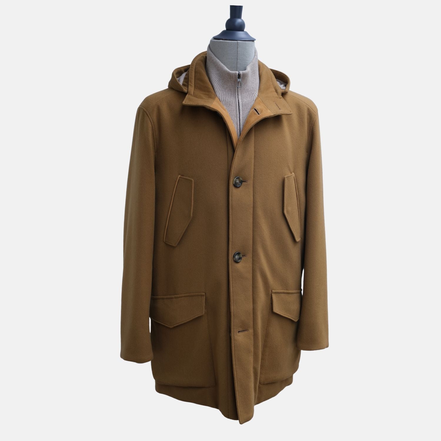 Camel Cashmere Parka (S)