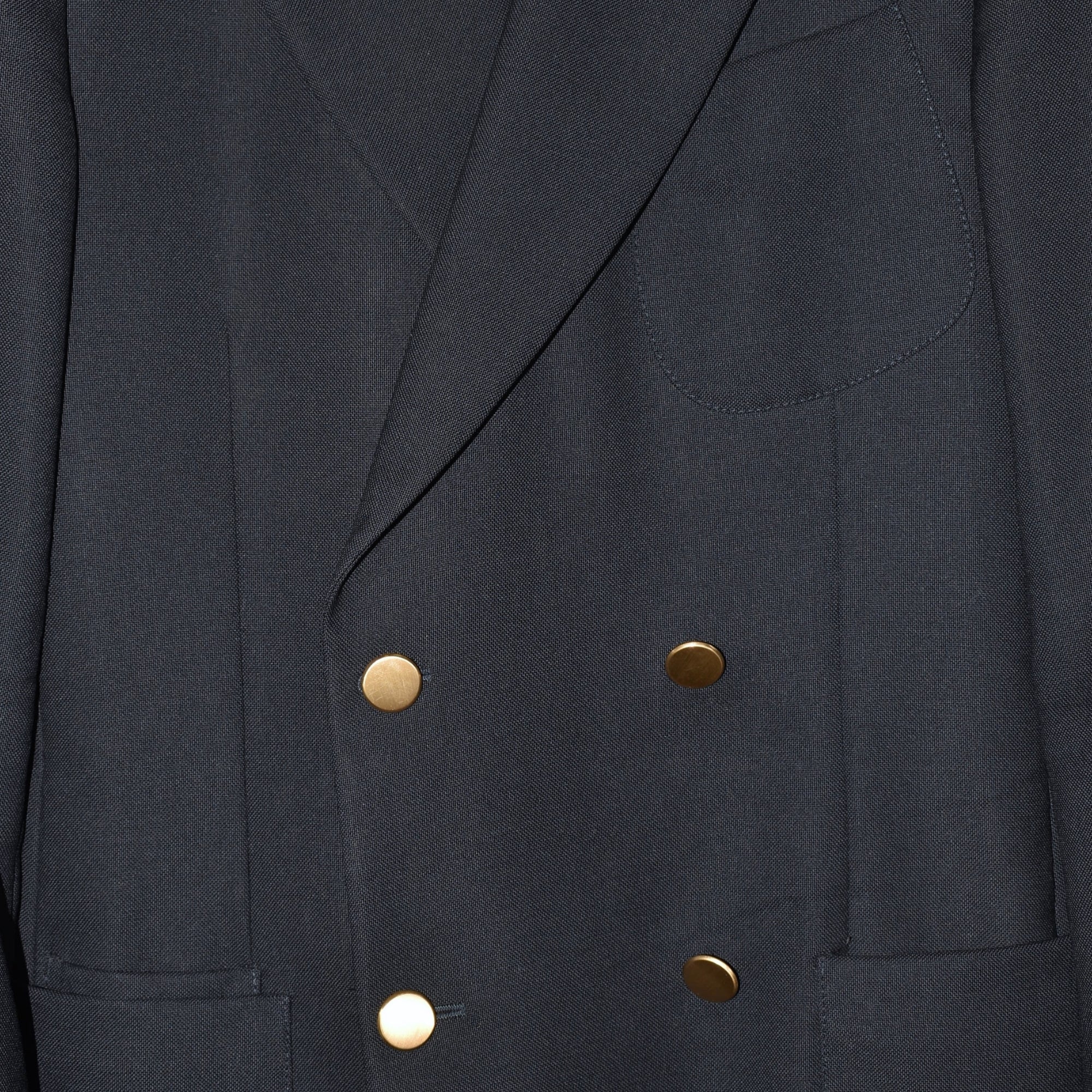 Midnight Blue Double Breasted Blazer made of Wool (EU 50)