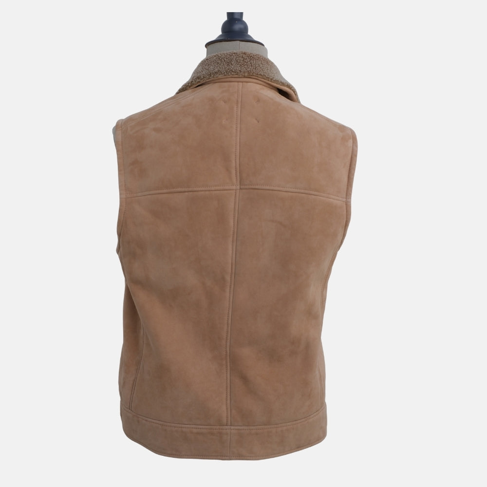 Beige Shearling Vest (M)