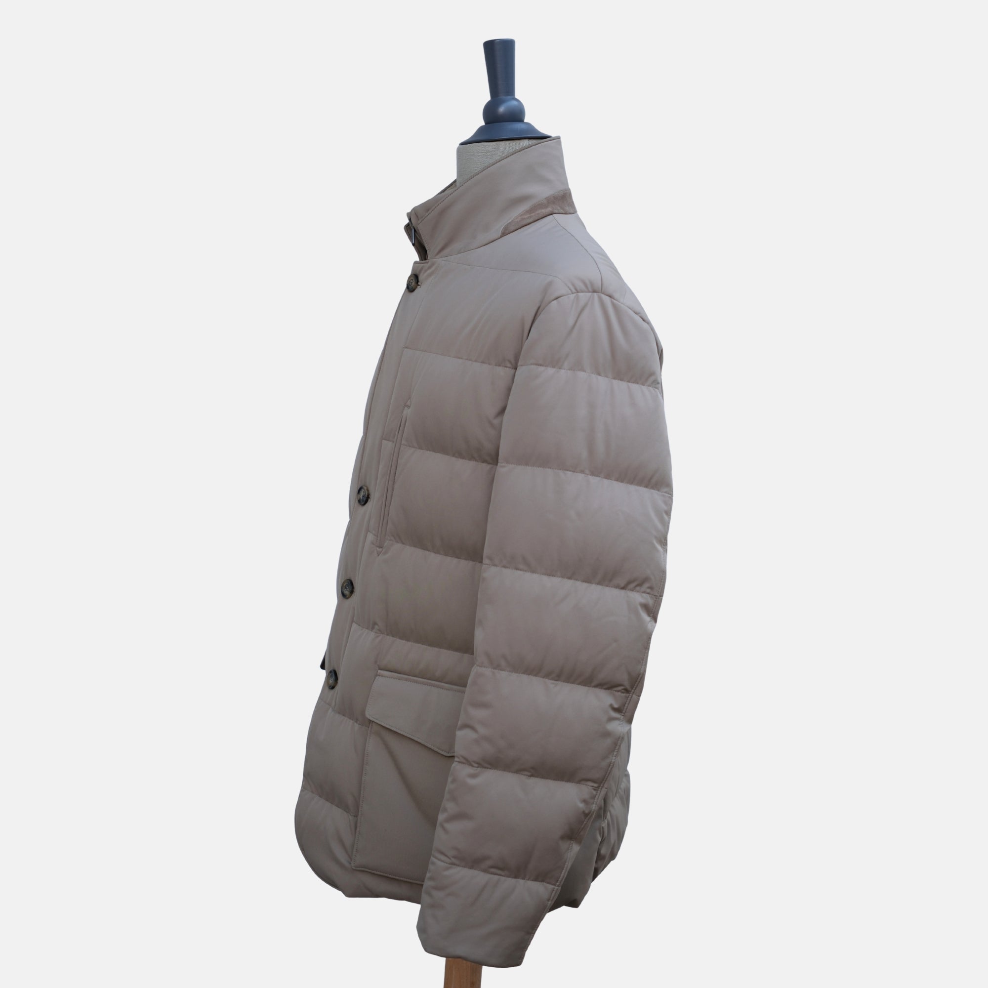 Taupe Down Jacket made of Nylon (XL)