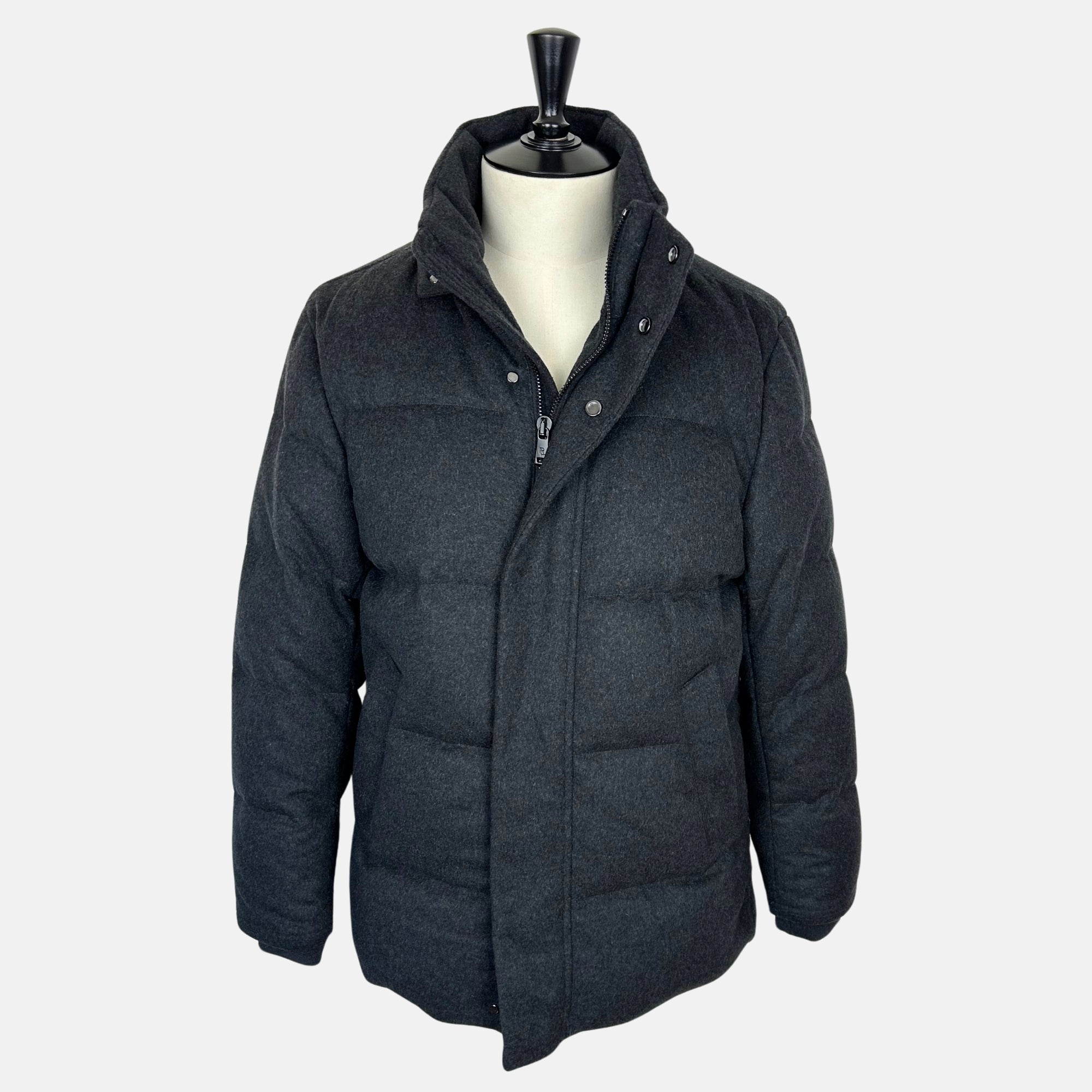 Charcoal  Down Jacket made of Wool/Nylon (M)