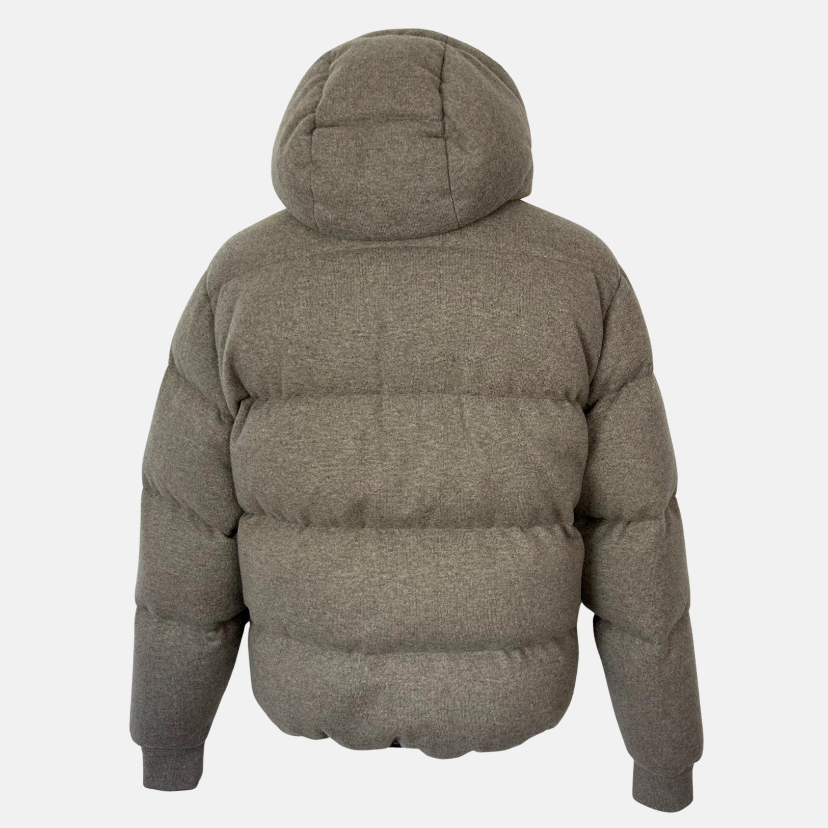Greige Down Bomber Jacket made of Cashmere (EU 48)