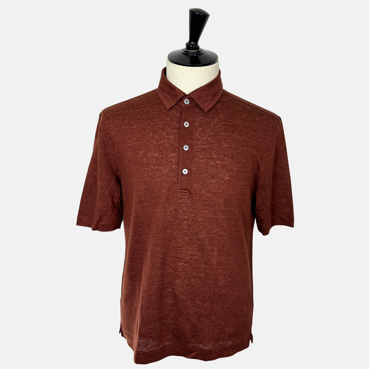 Brown Polo Shirt made of Linen (EU 50)