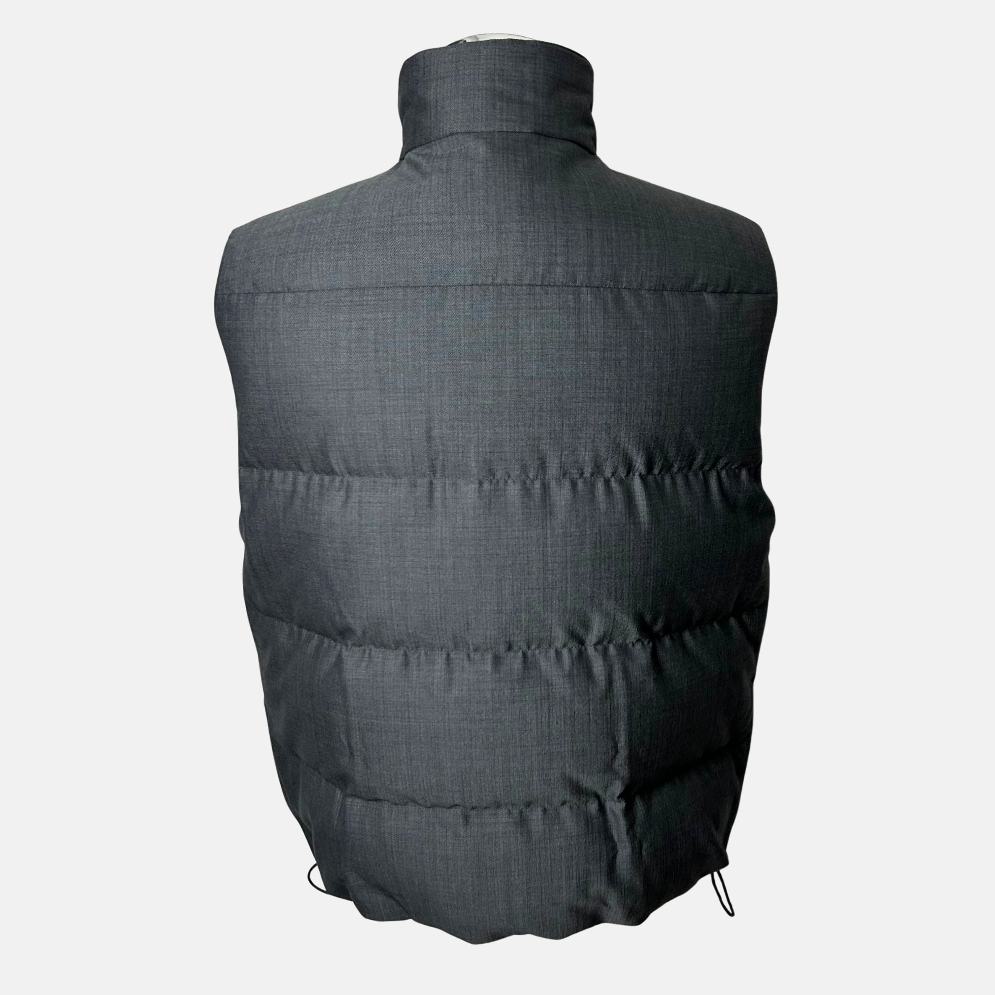 Anthracite Down Vest made of Wool/Silk (EU 48)