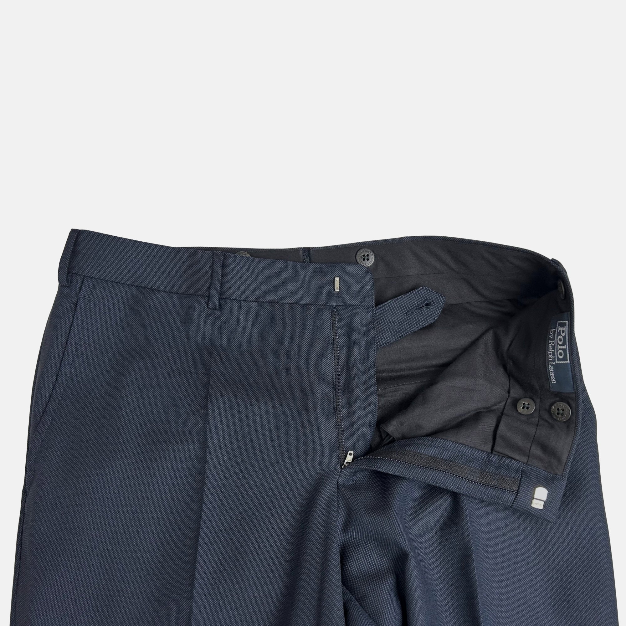 Navy Patterned Suit made of Virgin Wool (EU 48)