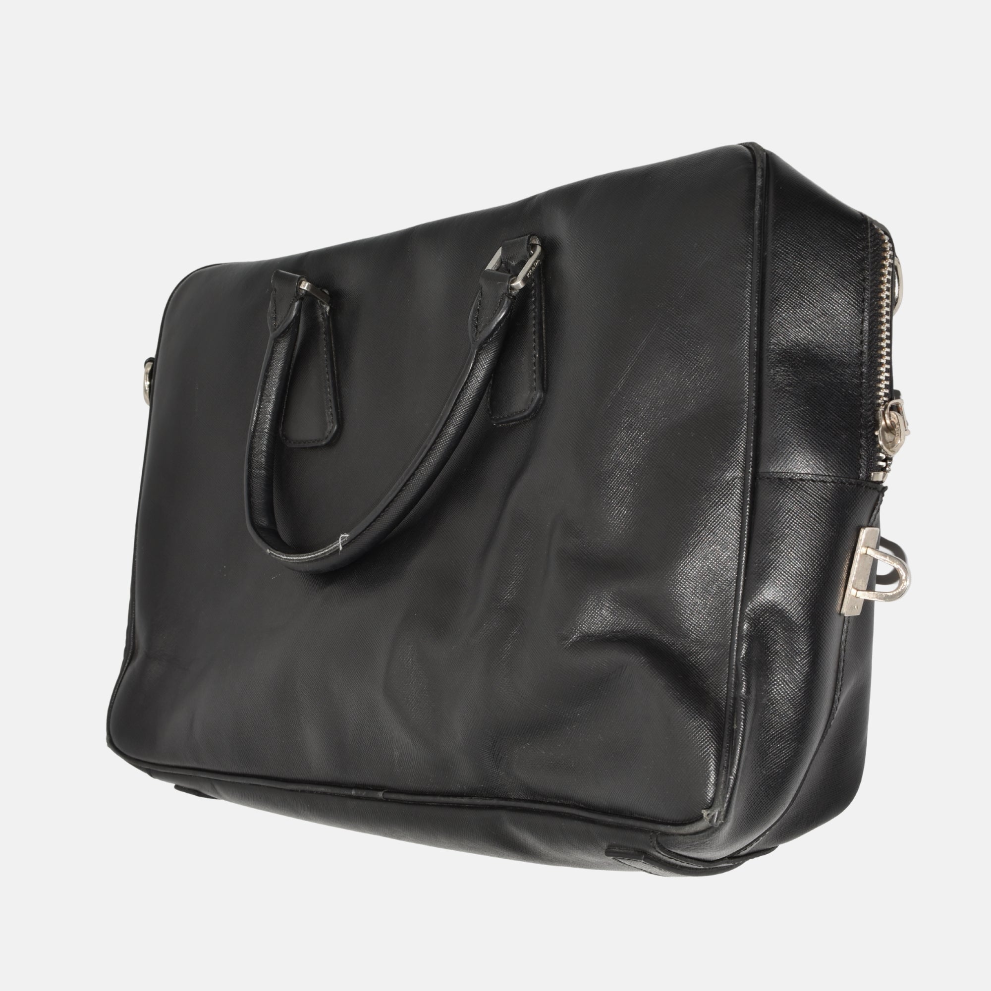 Black Briefcase made of Leather