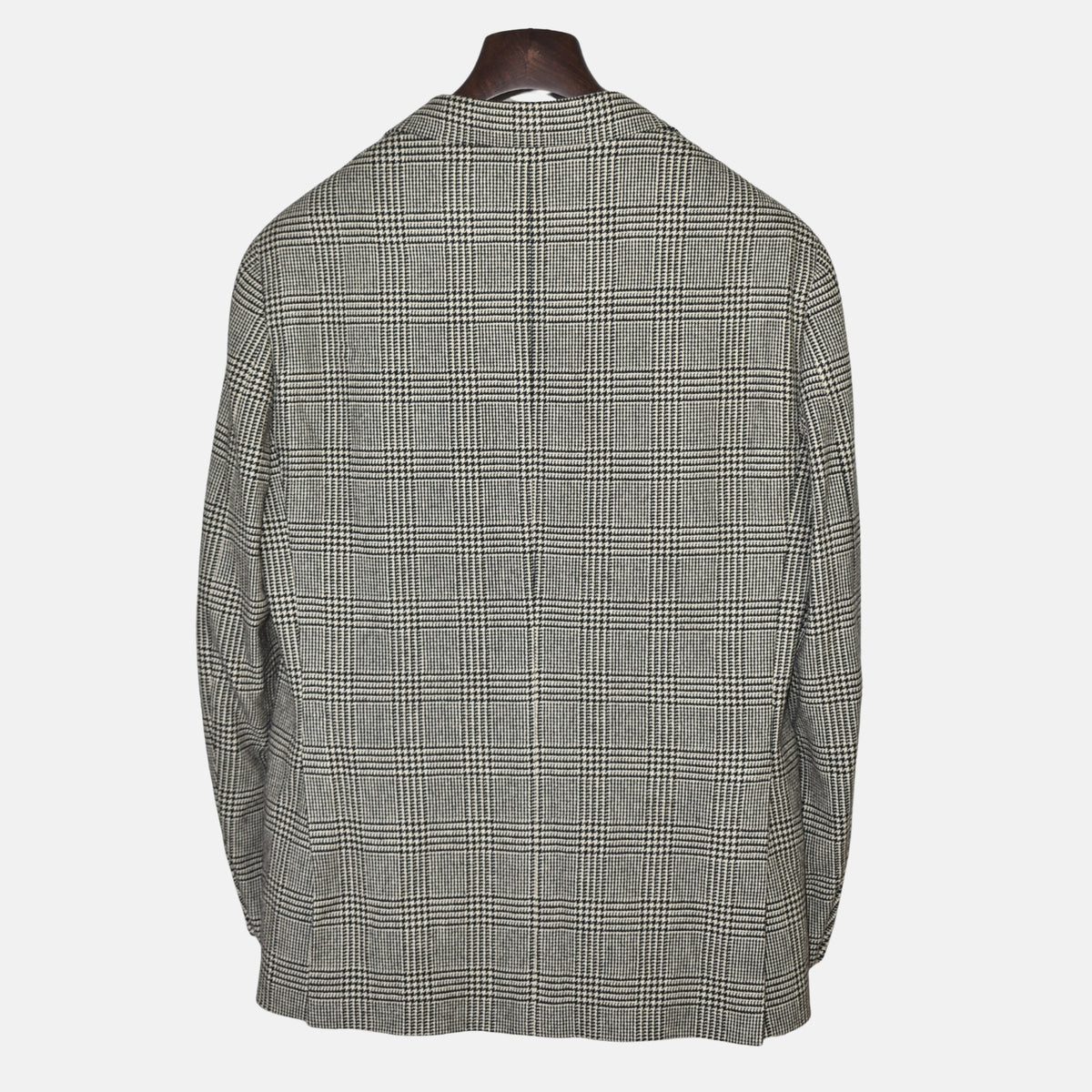 White/Black Glencheck Wool Blazer (EU 50)
