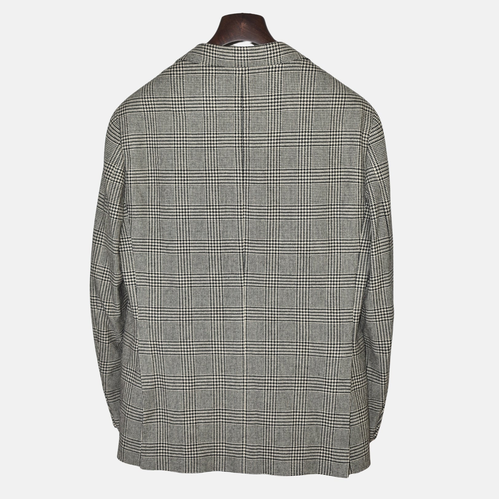 White/Black Glencheck Wool Blazer (EU 50)