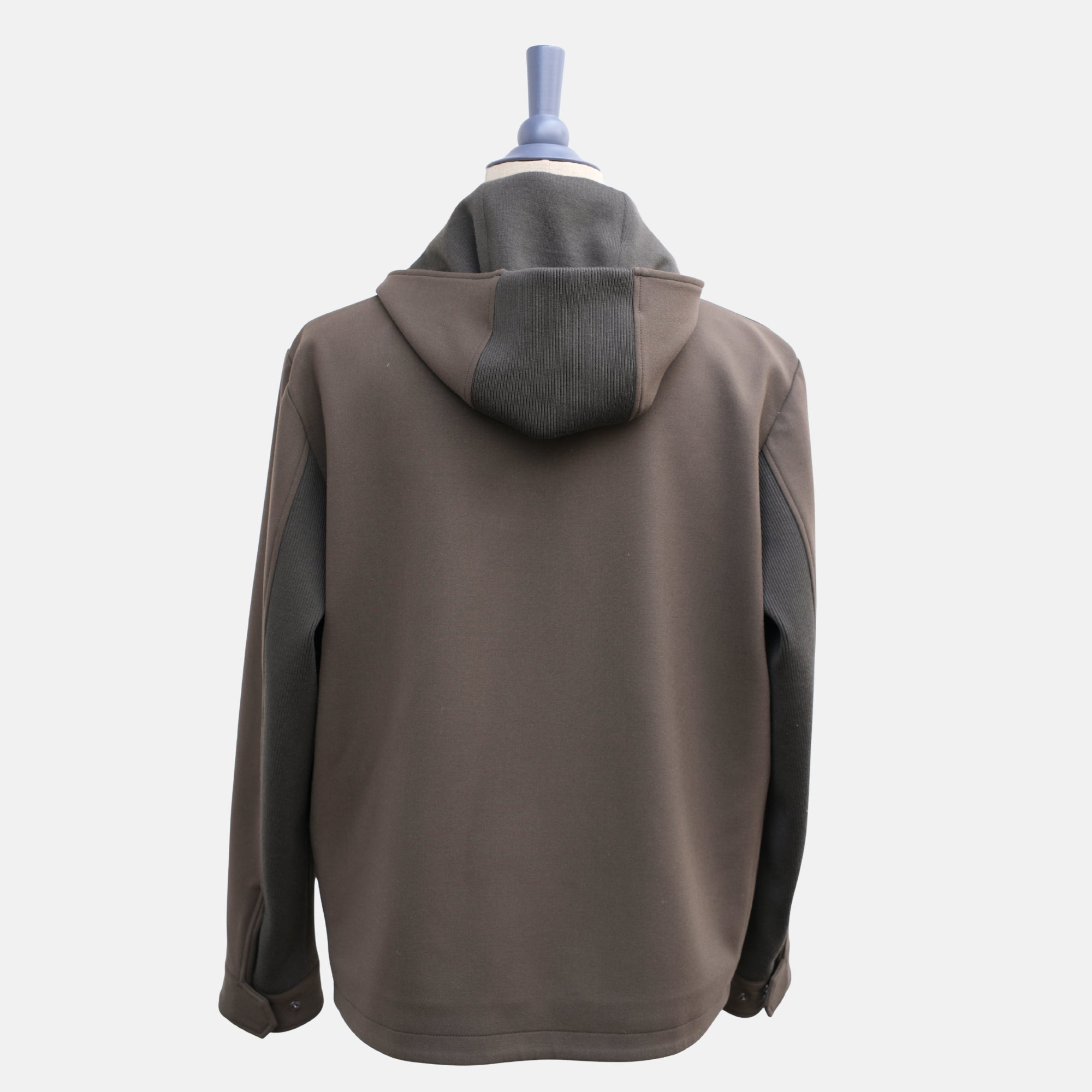 Brown Hooded Jacket made of Virgin Wool (L)