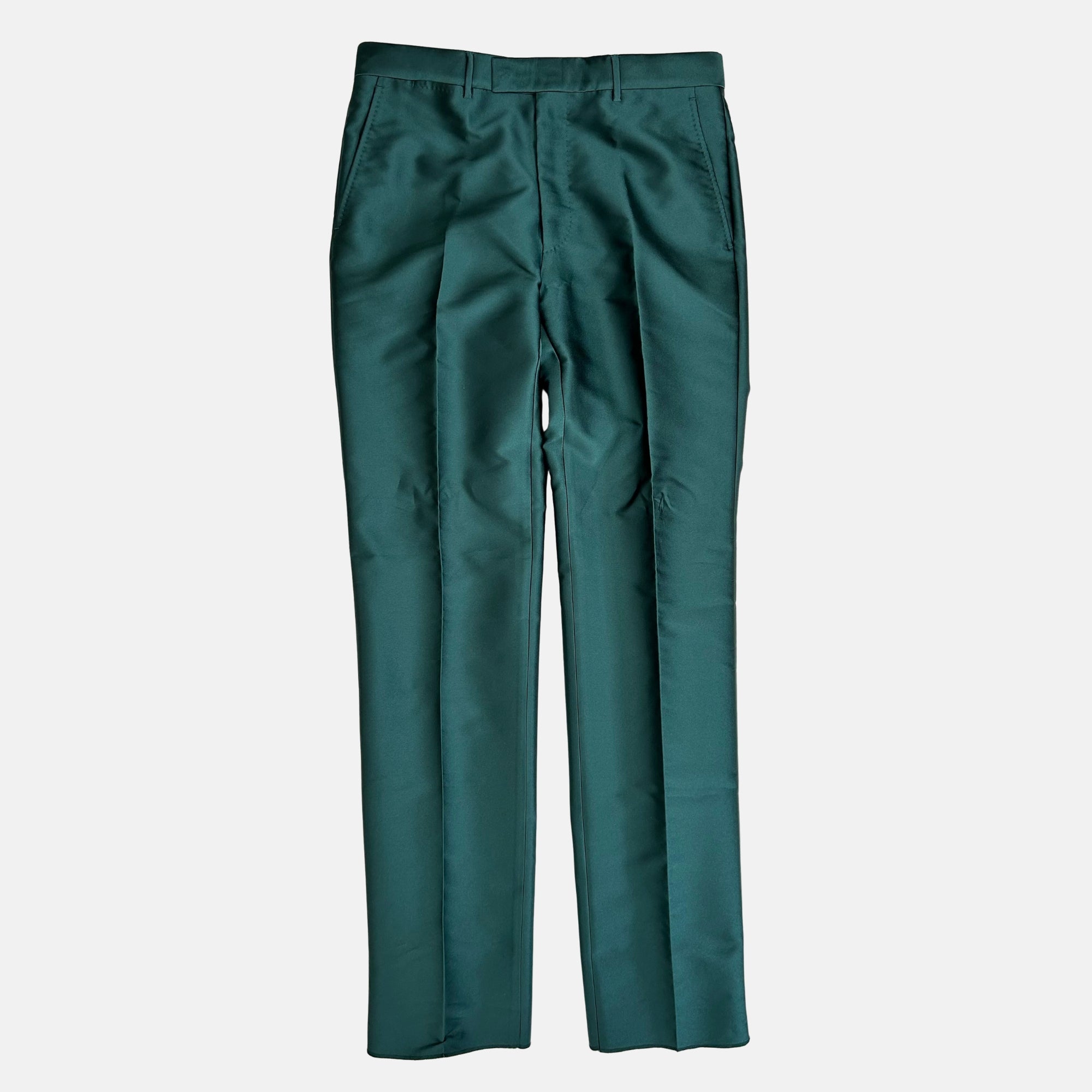 Green Pants made of Polyester/Silk (EU 48, EU 50)