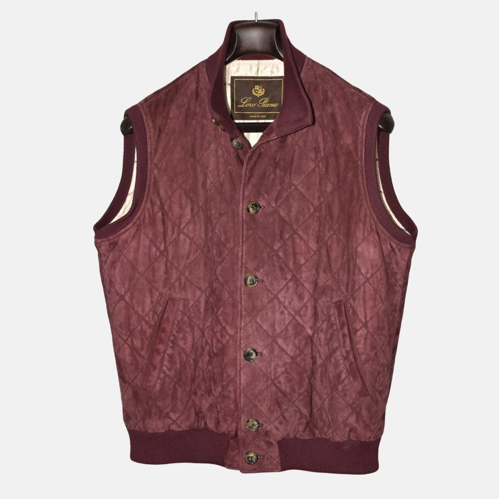 Bordeaux Vest made of Suede (L)