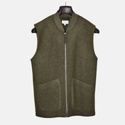 Khaki Vest made of Wool/Polyester (M)