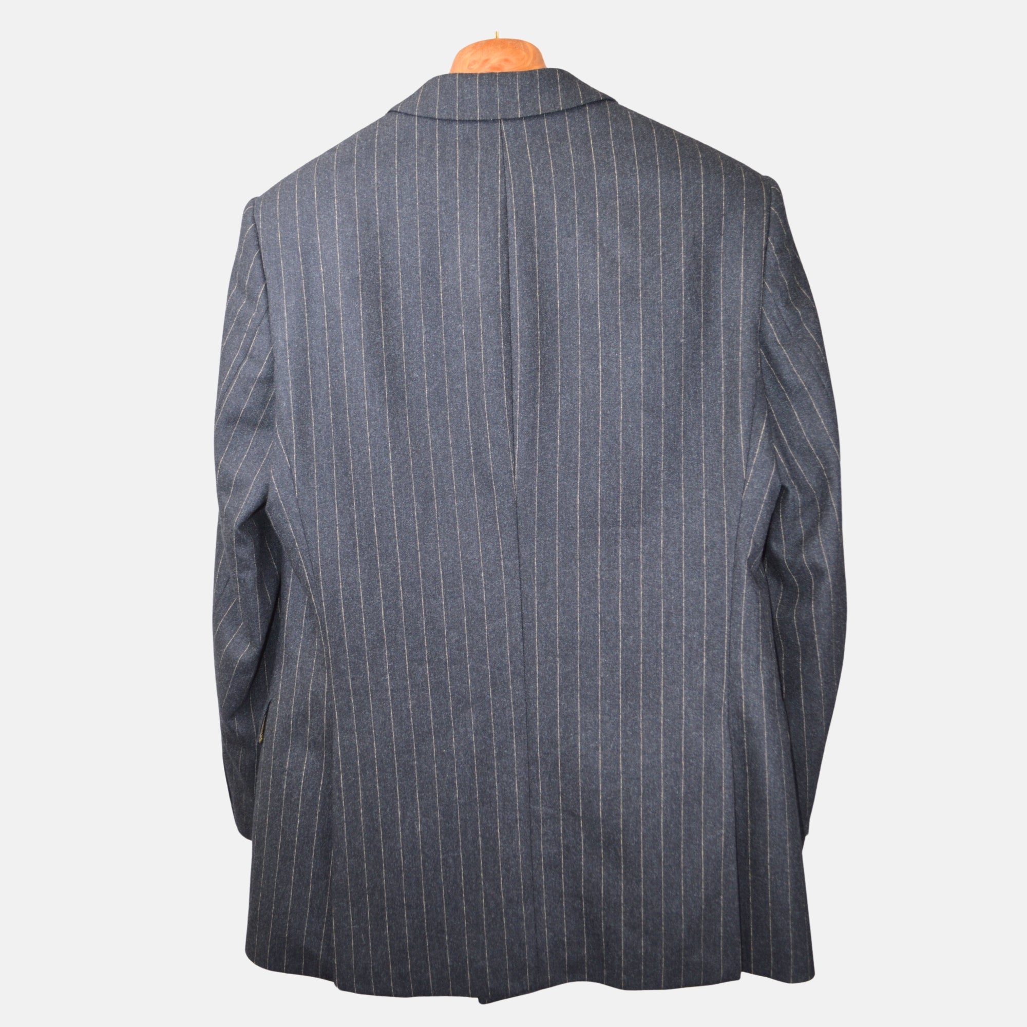 Dark Grey/Beige Pinstripe made of Virgin Wool (48)