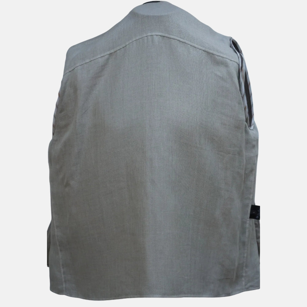 Brown Linen Safari Overshirt (XL/3XL)