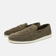 Khaki Suede Loafers (EU 43)