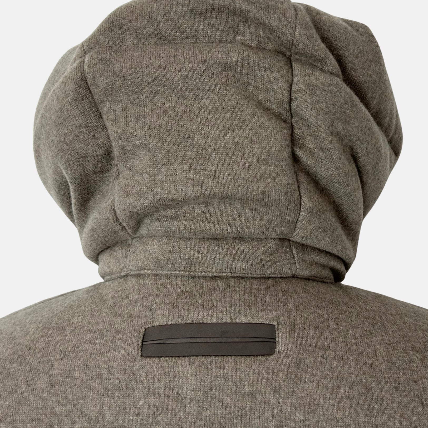 Greige Down Bomber Jacket made of Cashmere (EU 48)