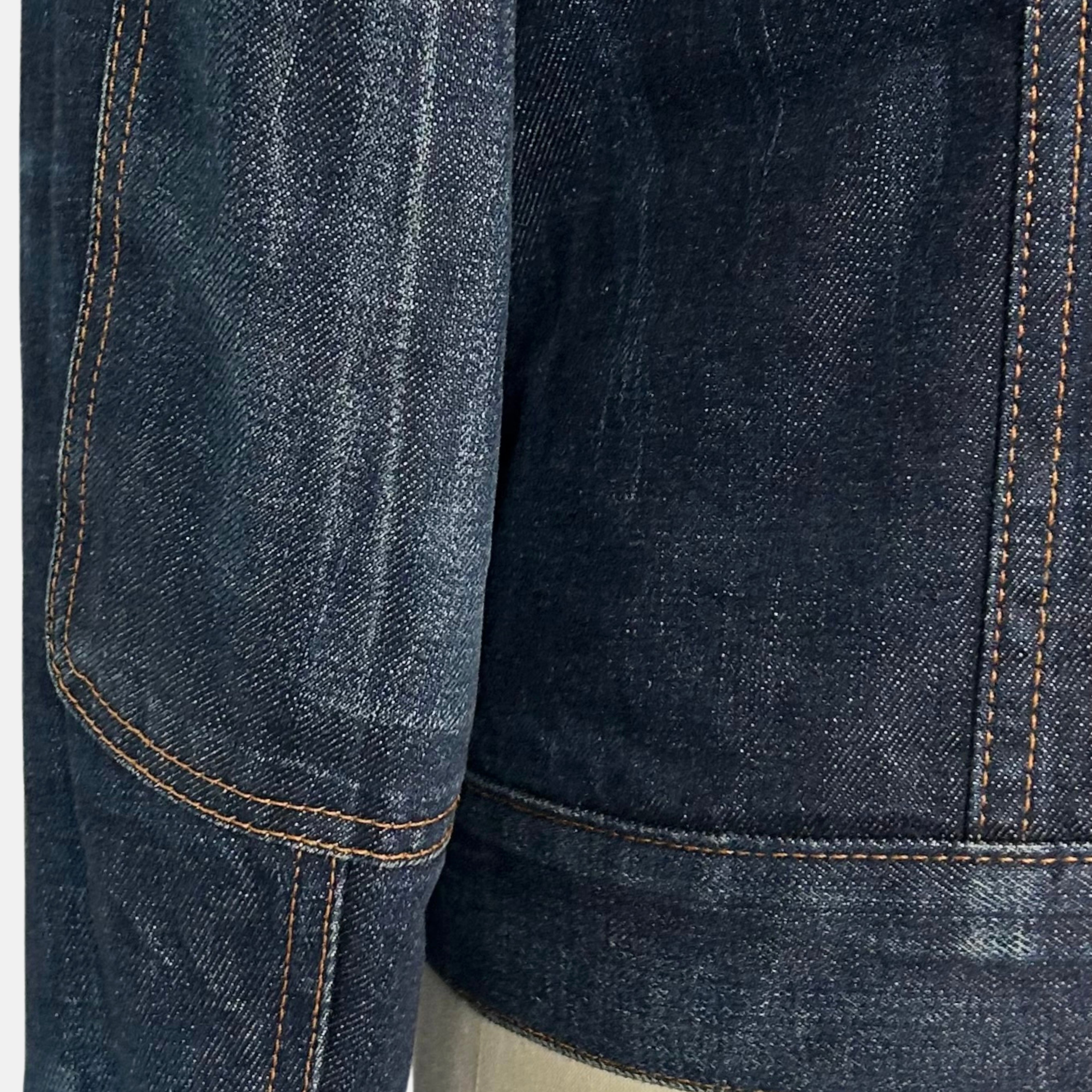 Navy Denim Jacket with Integrated Vest (EU 50)