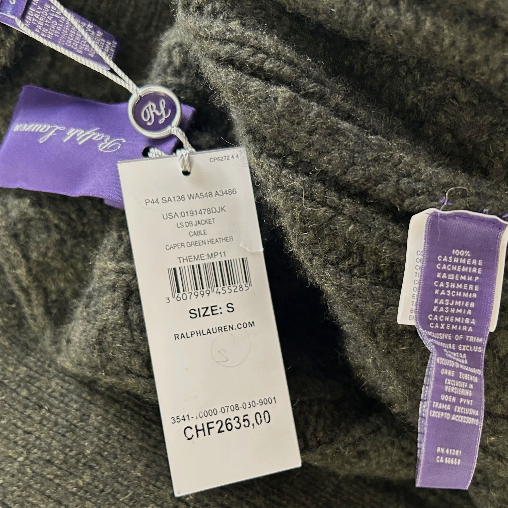 Green Cardigan made of Cashmere (S)