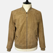 Khaki Bomber Jacket made of Suede (XXL)