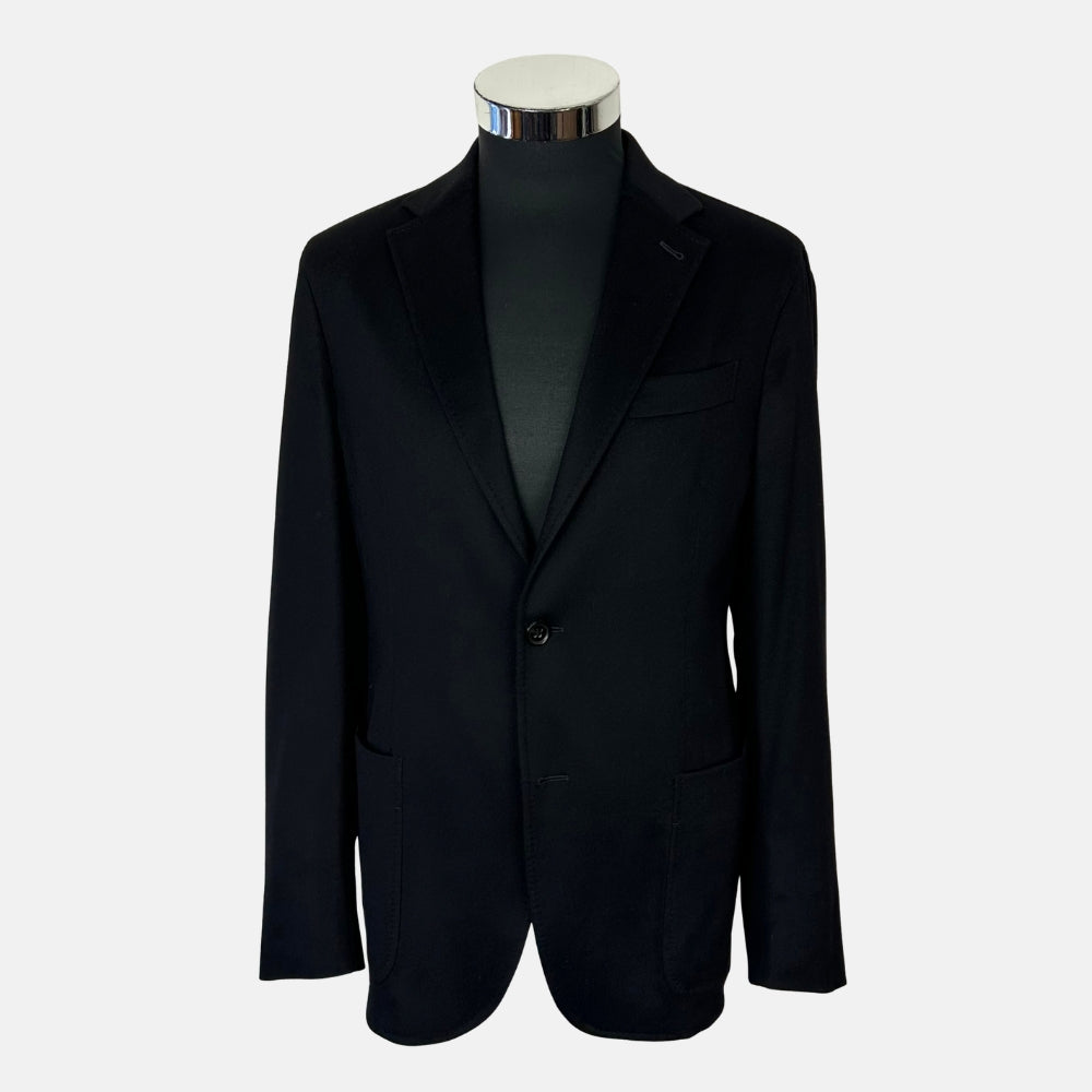 Black Blazer made of Cashmere/Leather Details (EU 48)