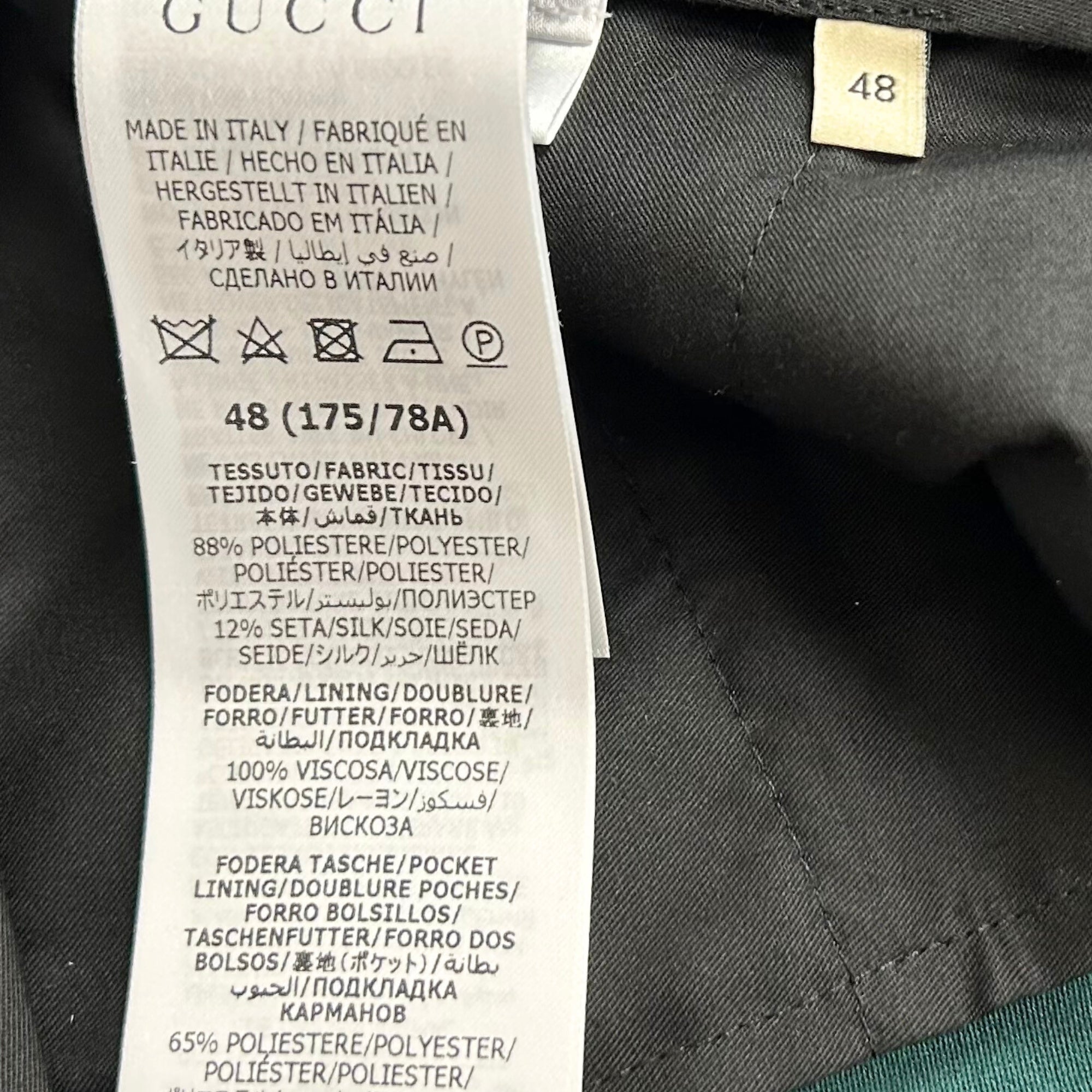 Green Pants made of Polyester/Silk (EU 48, EU 50)