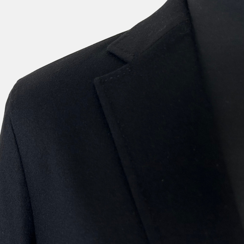 Black Blazer made of Cashmere/Leather Details (EU 48)