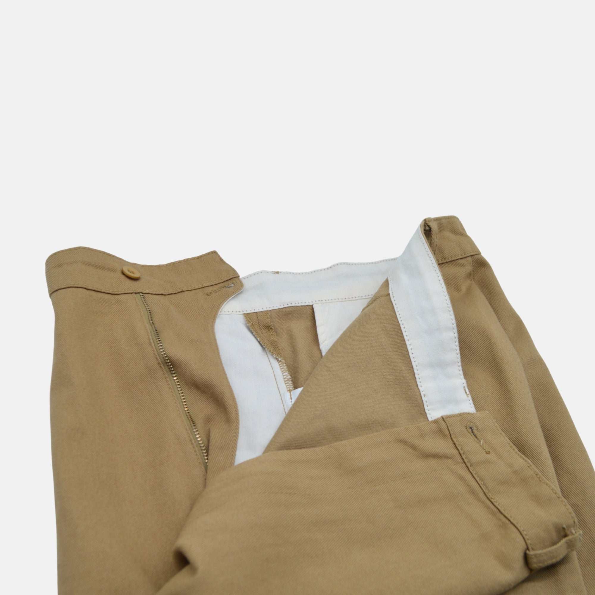 Khaki Cotton Chino Pants (W38)