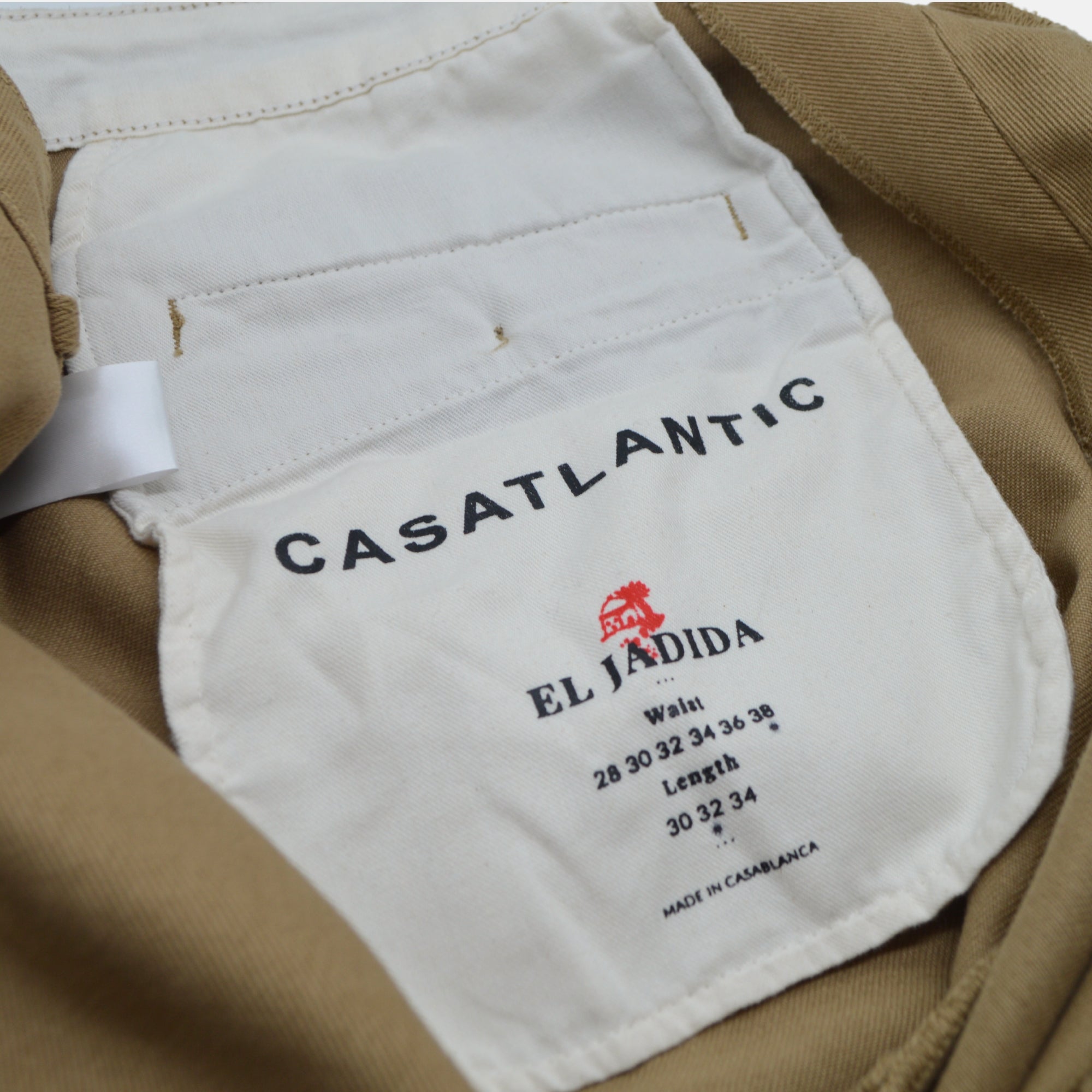 Khaki Cotton Chino Pants (W38)