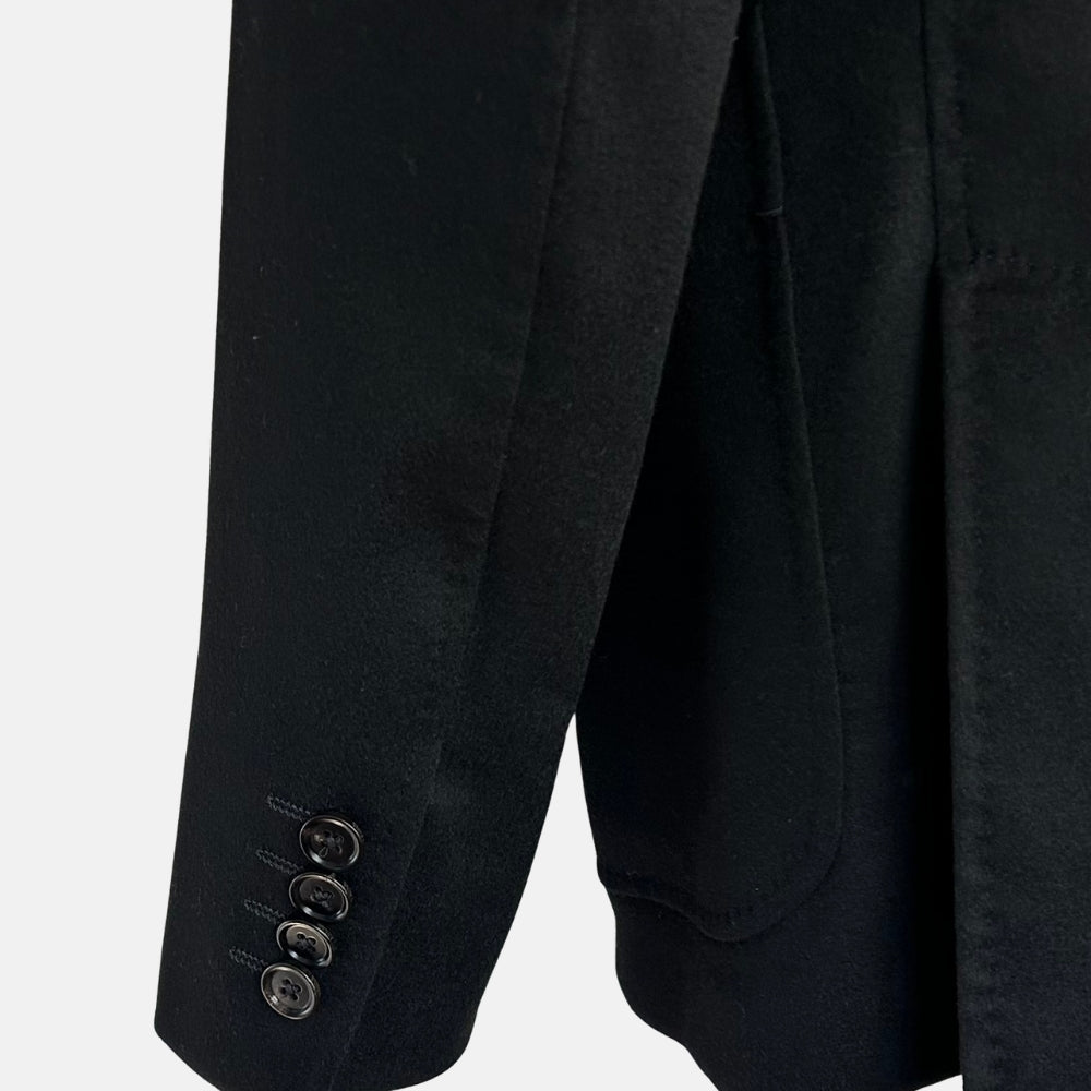 Black Blazer made of Cashmere/Leather Details (EU 48)