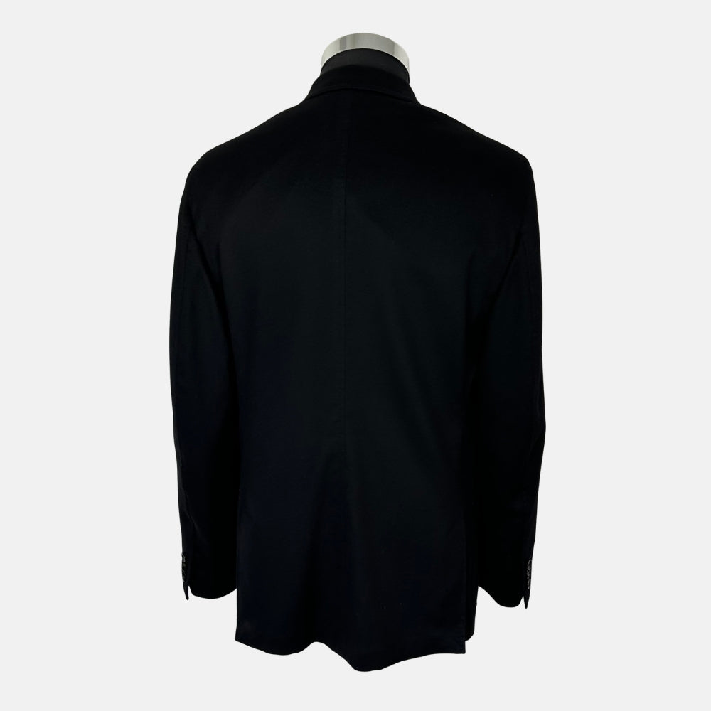 Black Blazer made of Cashmere/Leather Details (EU 48)