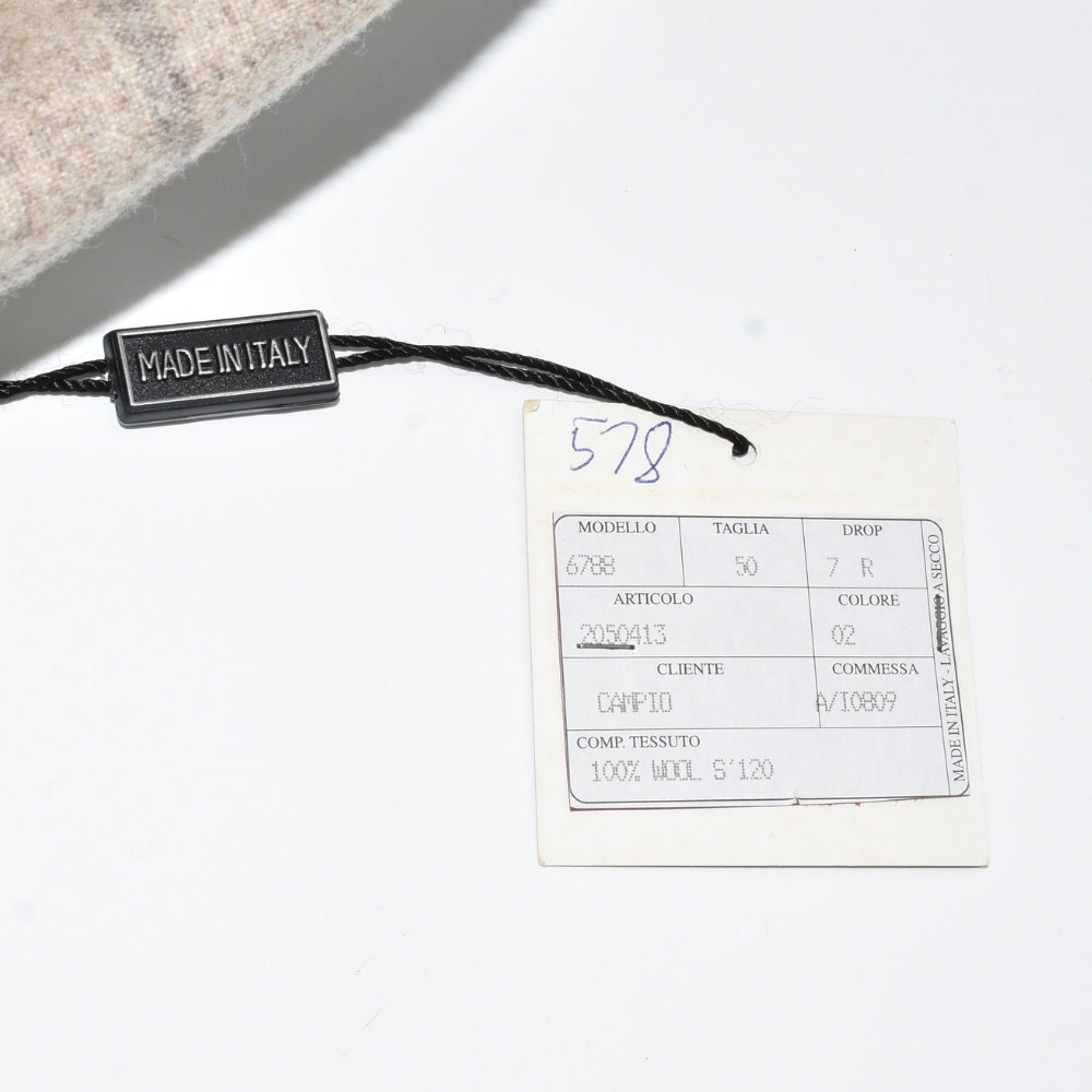 Light Grey Windowpane Wool Blazer (EU 50)