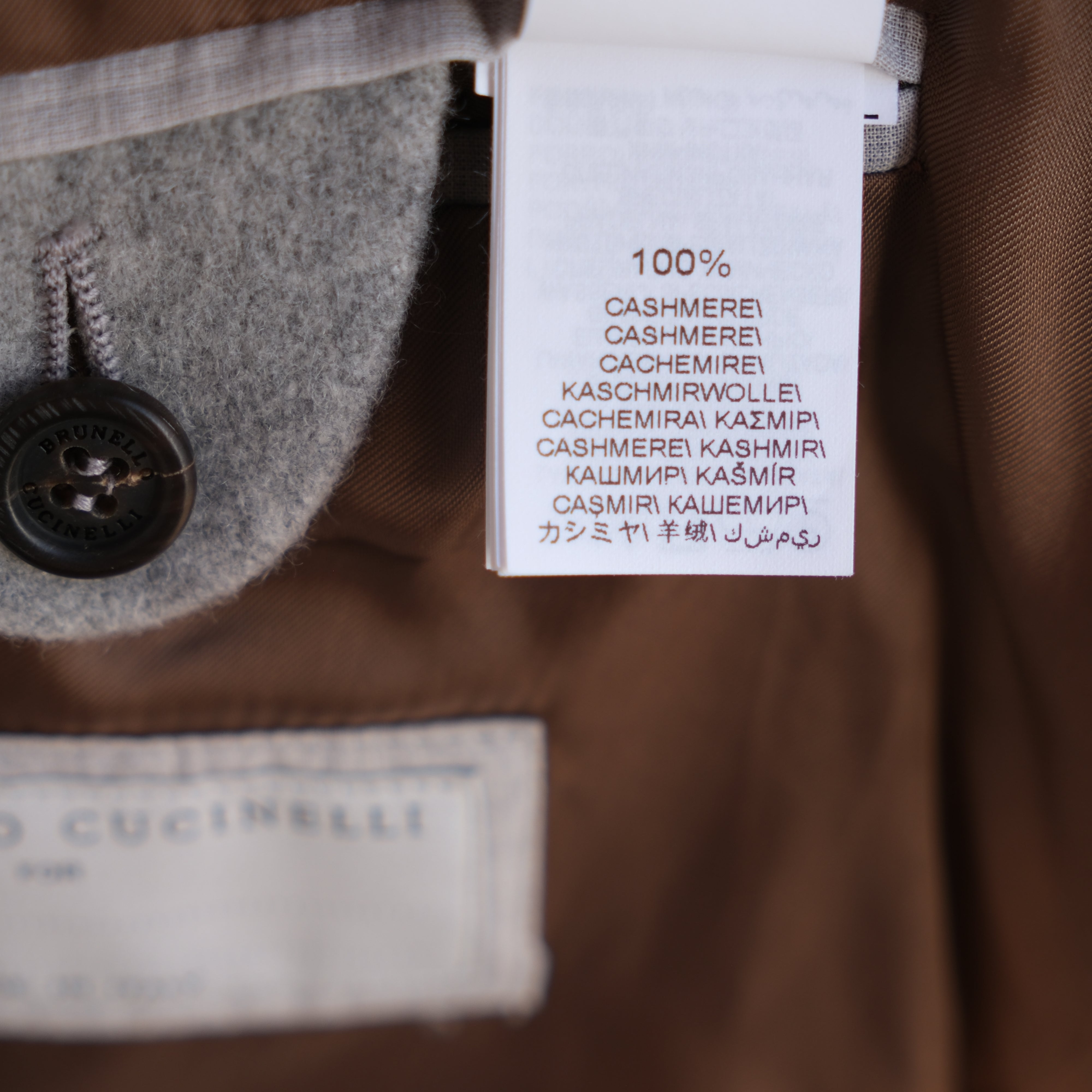 Grey Thick Cashmere Jacket (XXL)