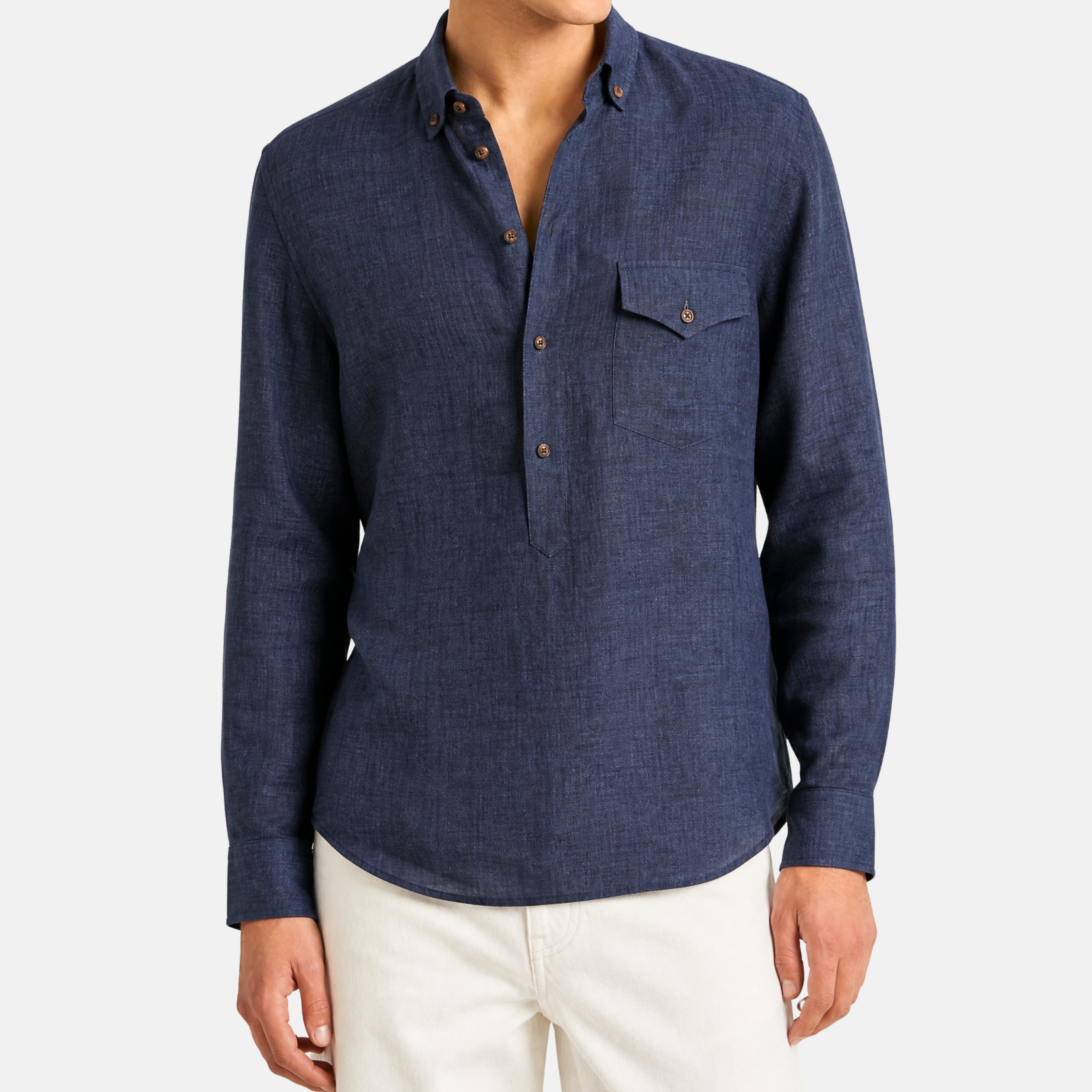 Blue Linen Shirt (XL)