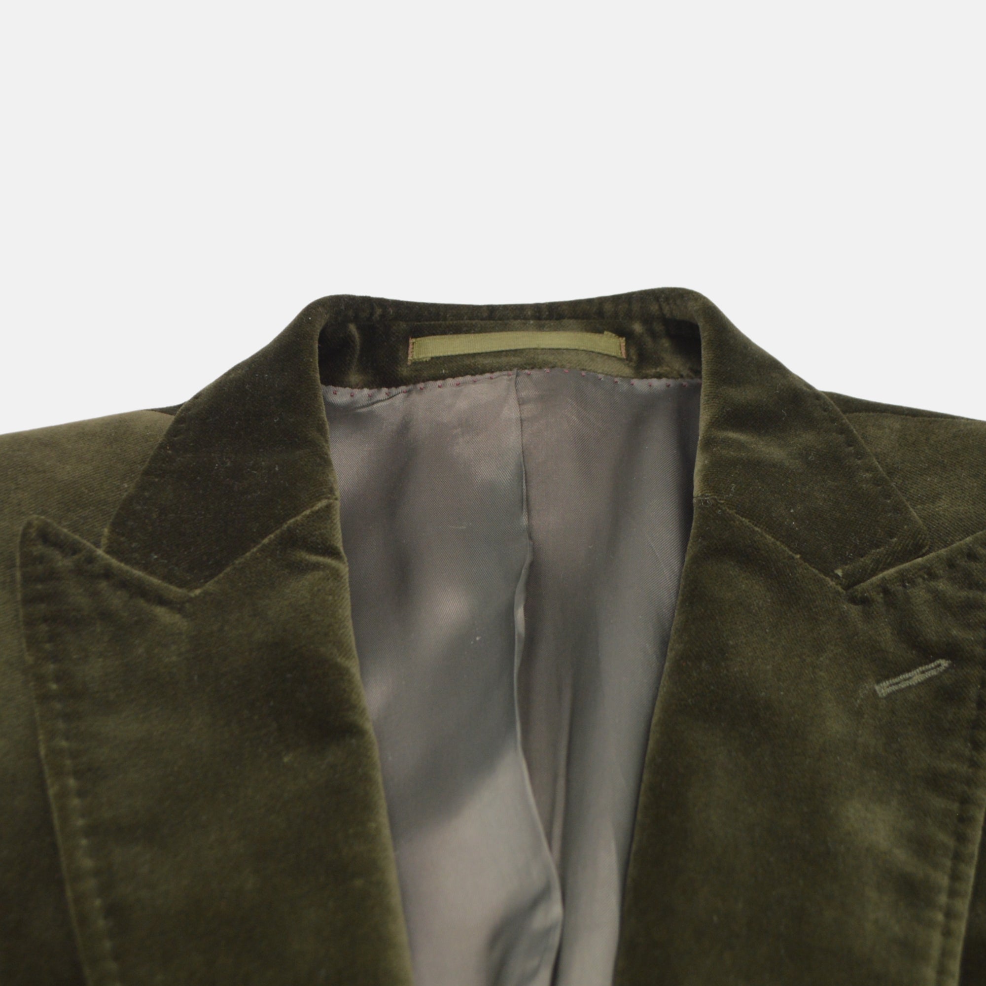 Green Velvet Blazer made of Cotton/Modal (EU 52)