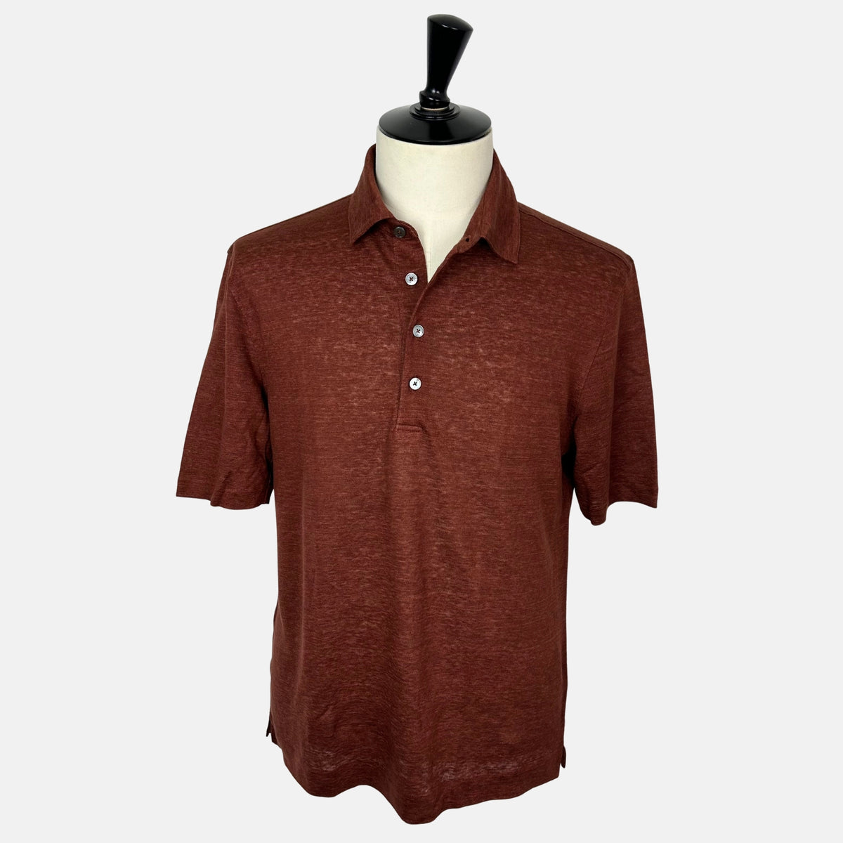 Brown Polo Shirt made of Linen (EU 50)