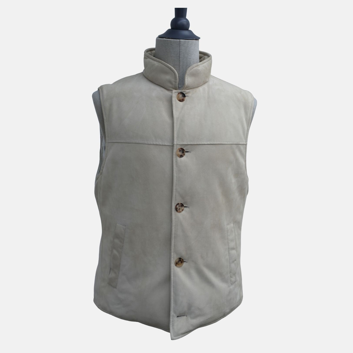 Brunello Cucinelli Suede Leather Vest Beige (M)