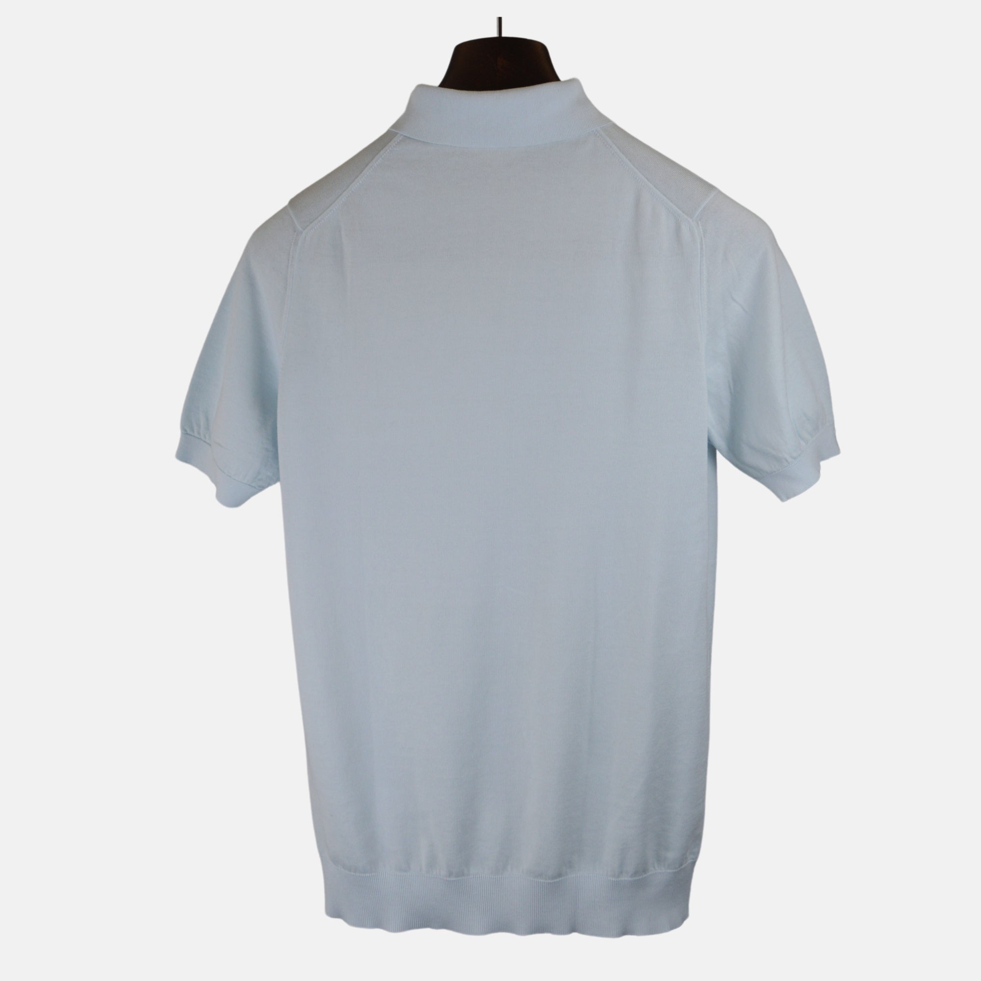 Light Blue Knit Poloshirt made of Cotton (EU 48)