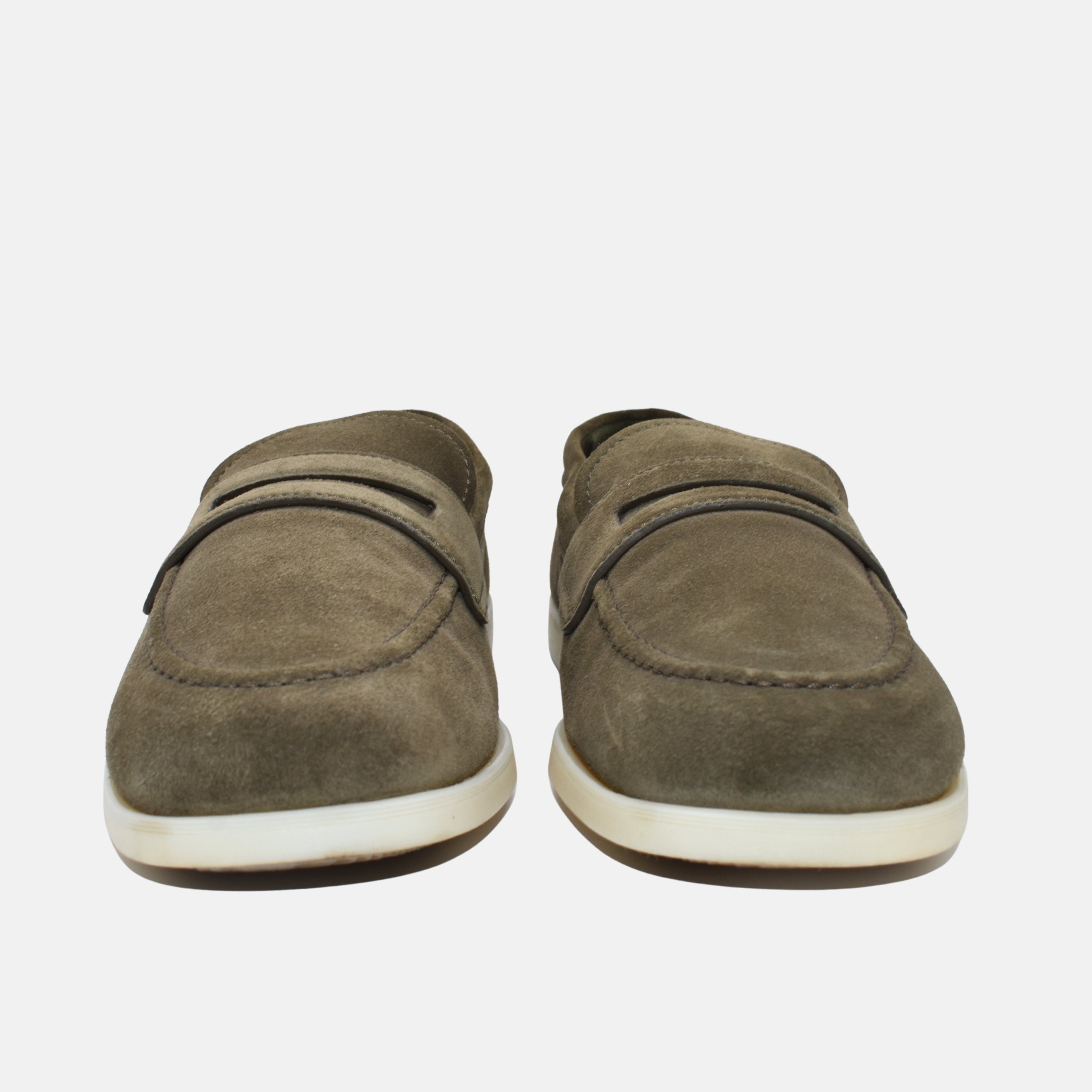 Khaki Suede Loafers (EU 43)