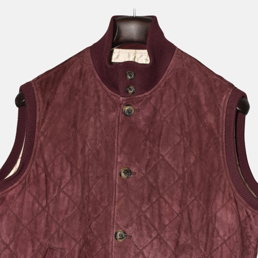 Bordeaux Vest made of Suede (L)