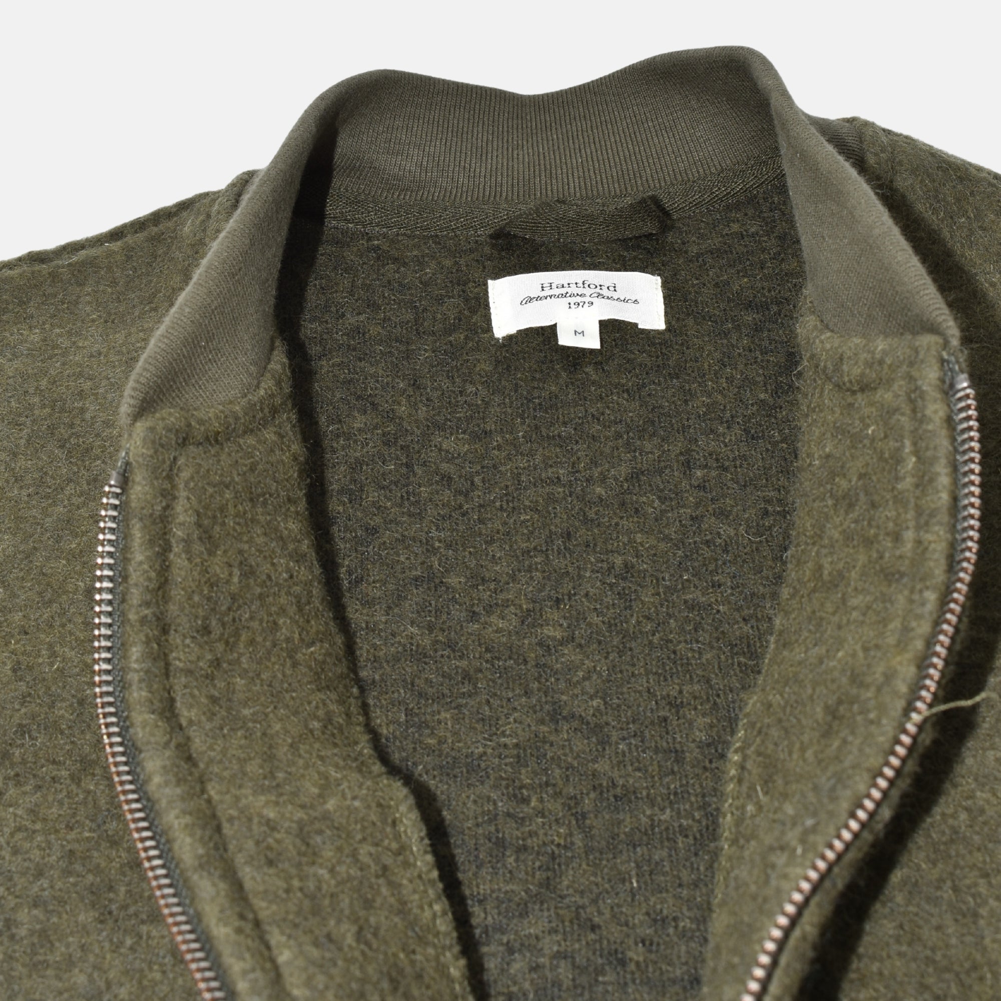 Khaki Vest made of Wool/Polyester (M)