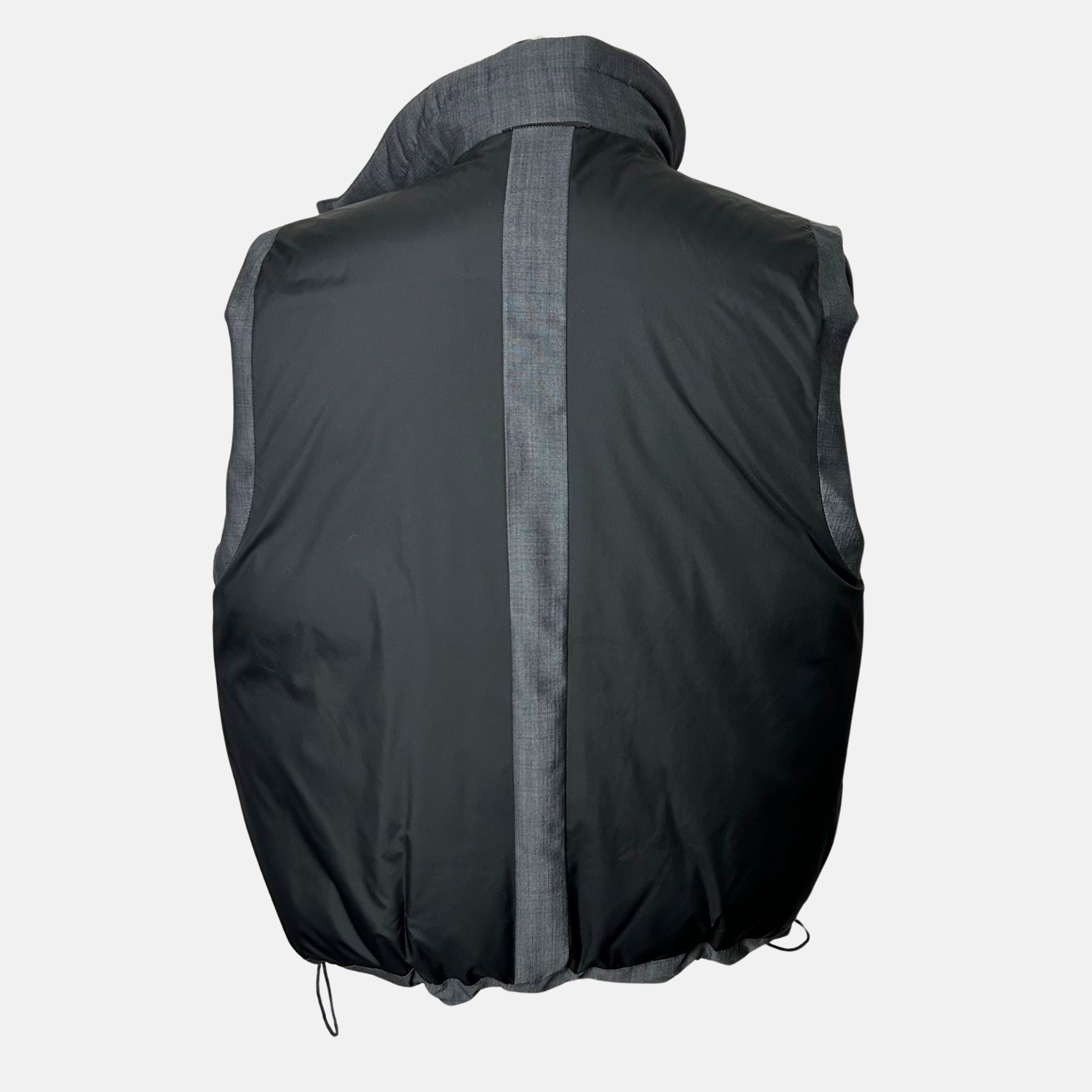 Anthracite Down Vest made of Wool/Silk (EU 48)