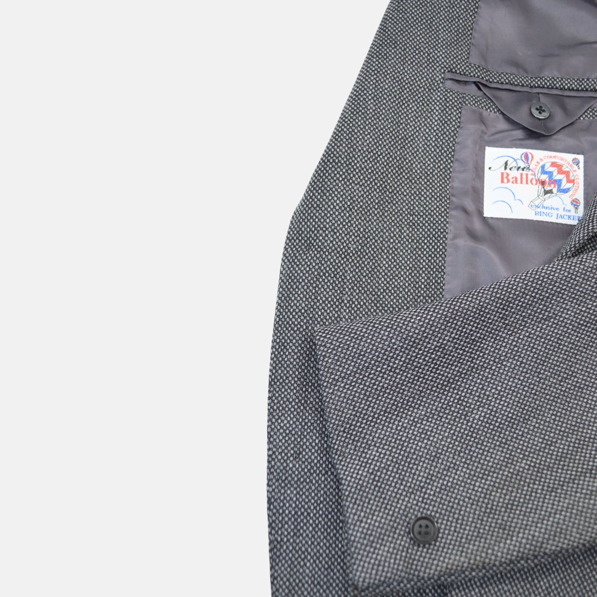 Charcoal Patterned Blazer made of Wool (EU 54)