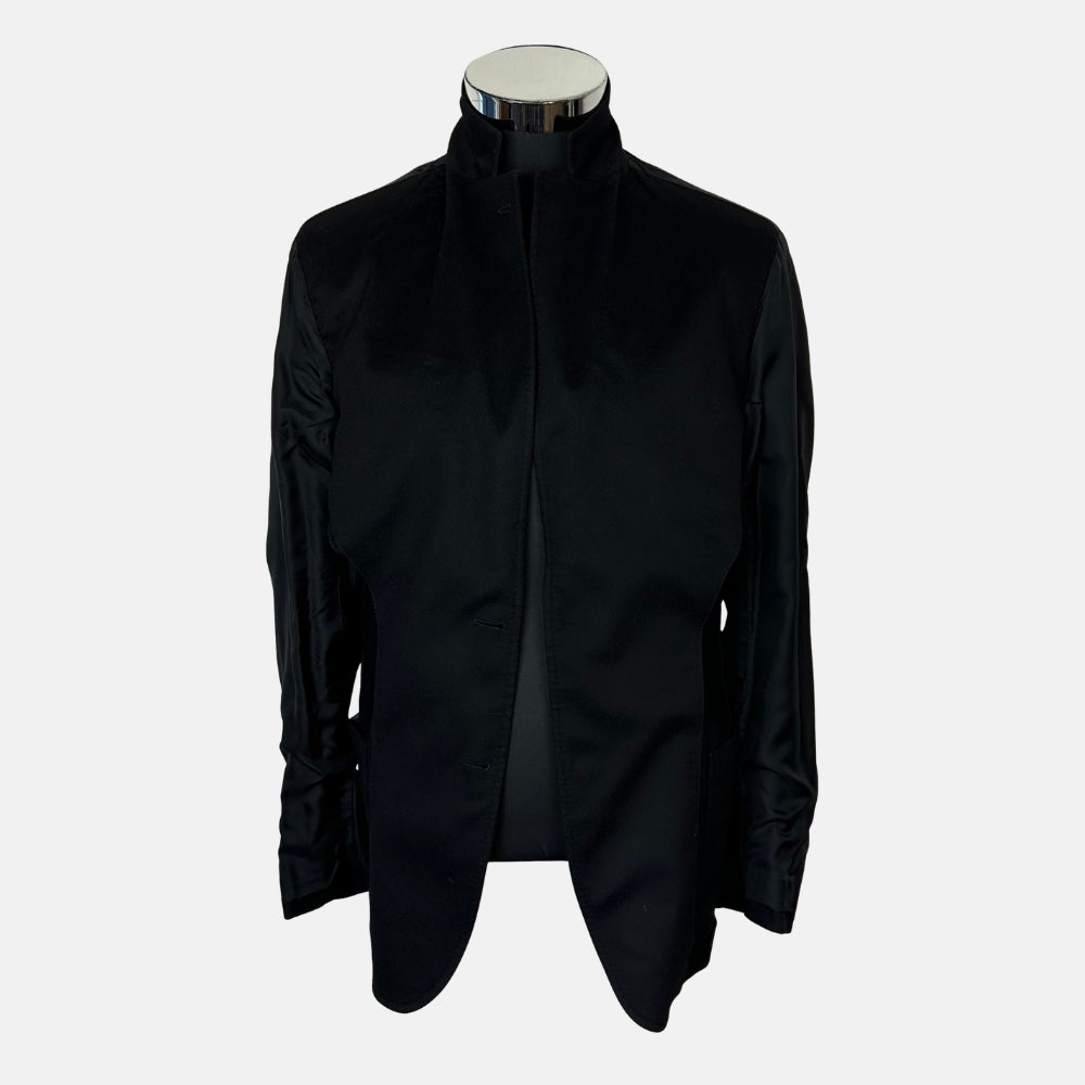 Black Blazer made of Cashmere/Leather Details (EU 48)