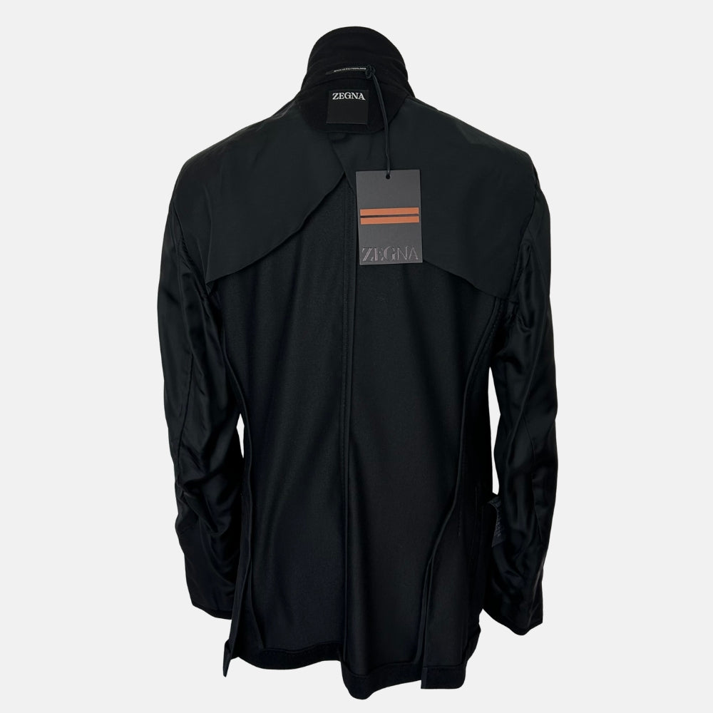 Black Blazer made of Cashmere/Leather Details (EU 48)