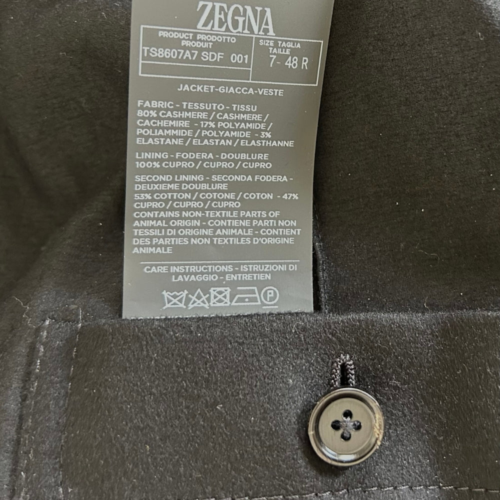 Black Blazer made of Cashmere/Leather Details (EU 48)