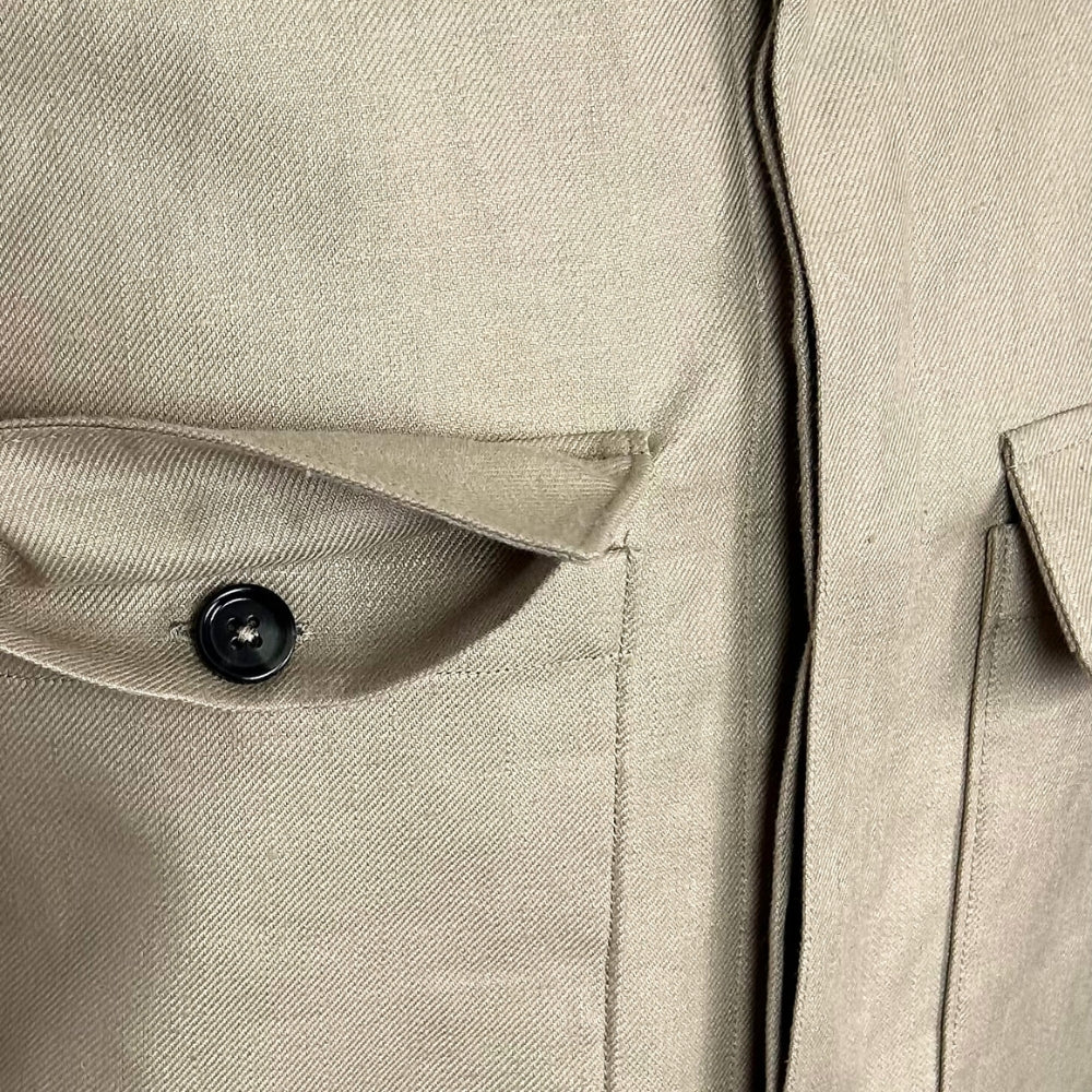 Beige Overshirt made of Linen (L/XL/3XL)