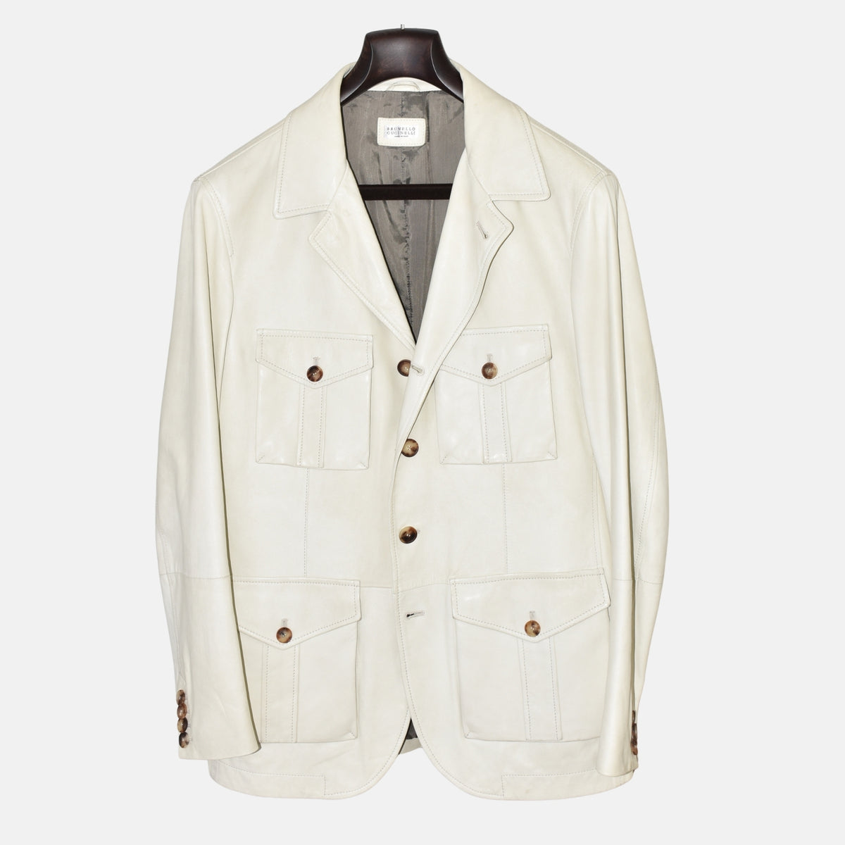 Off-White Leather Jacket (M)
