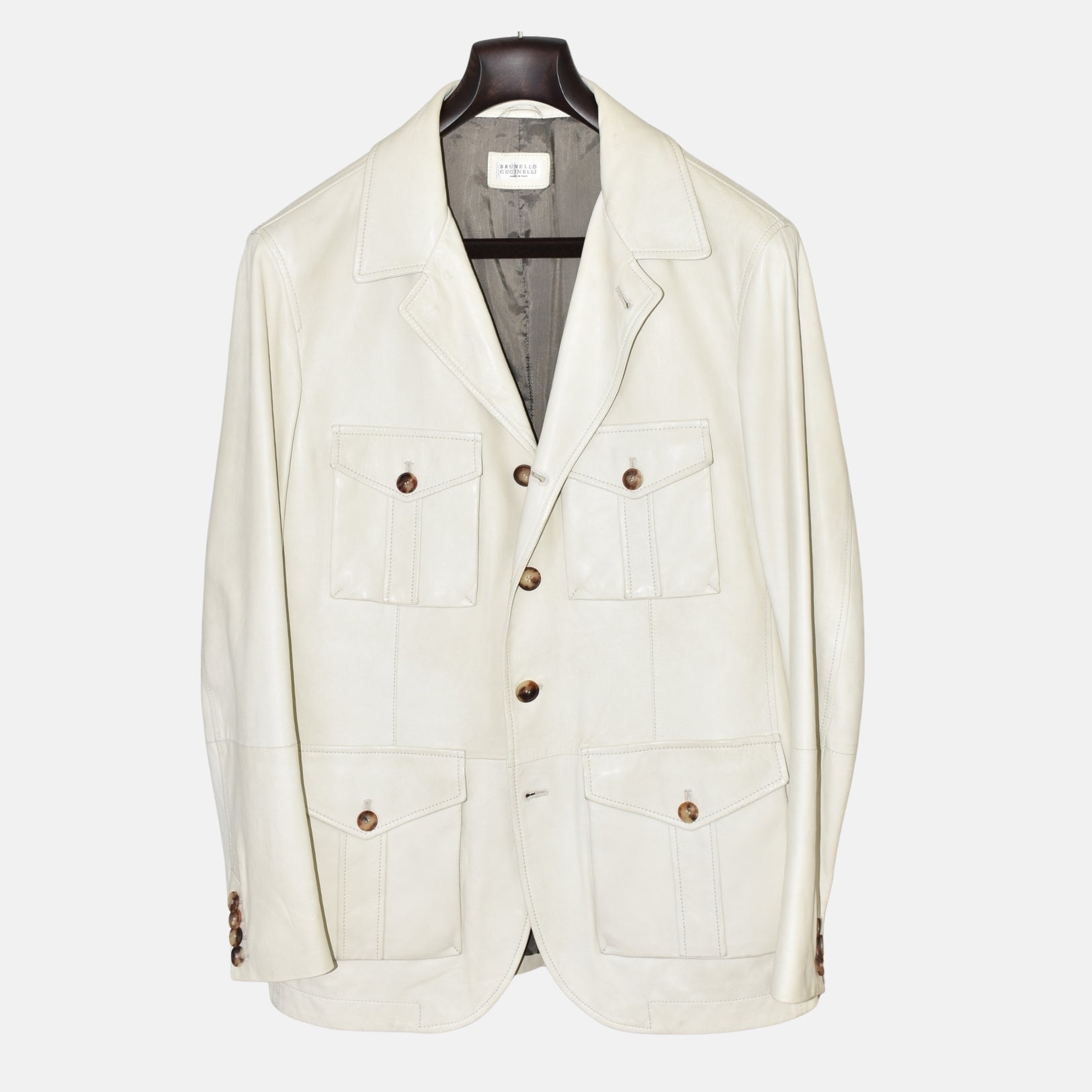 Off-White Leather Jacket (M)