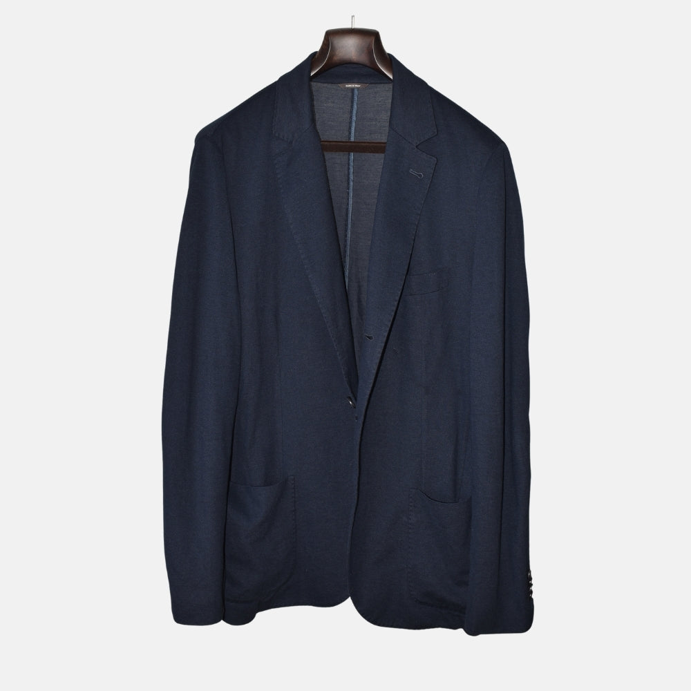 Navy Blue Blazer made of Cotton/Silk/Linen (EU 56)